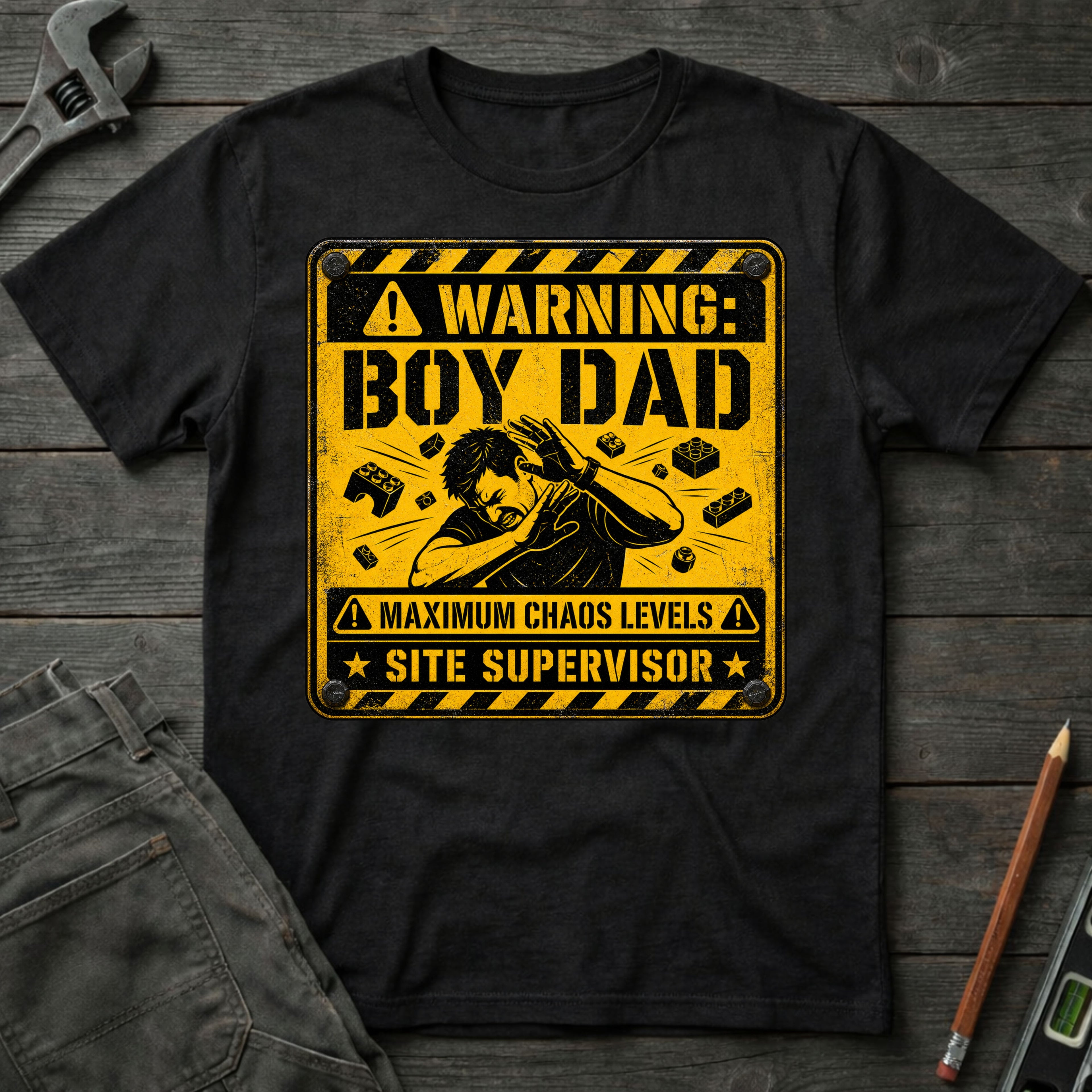 Warning: Boy Dad T-Shirt