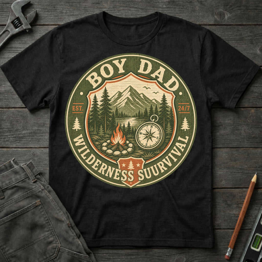 Boy Dad: Wilderness Survivial T-Shirt