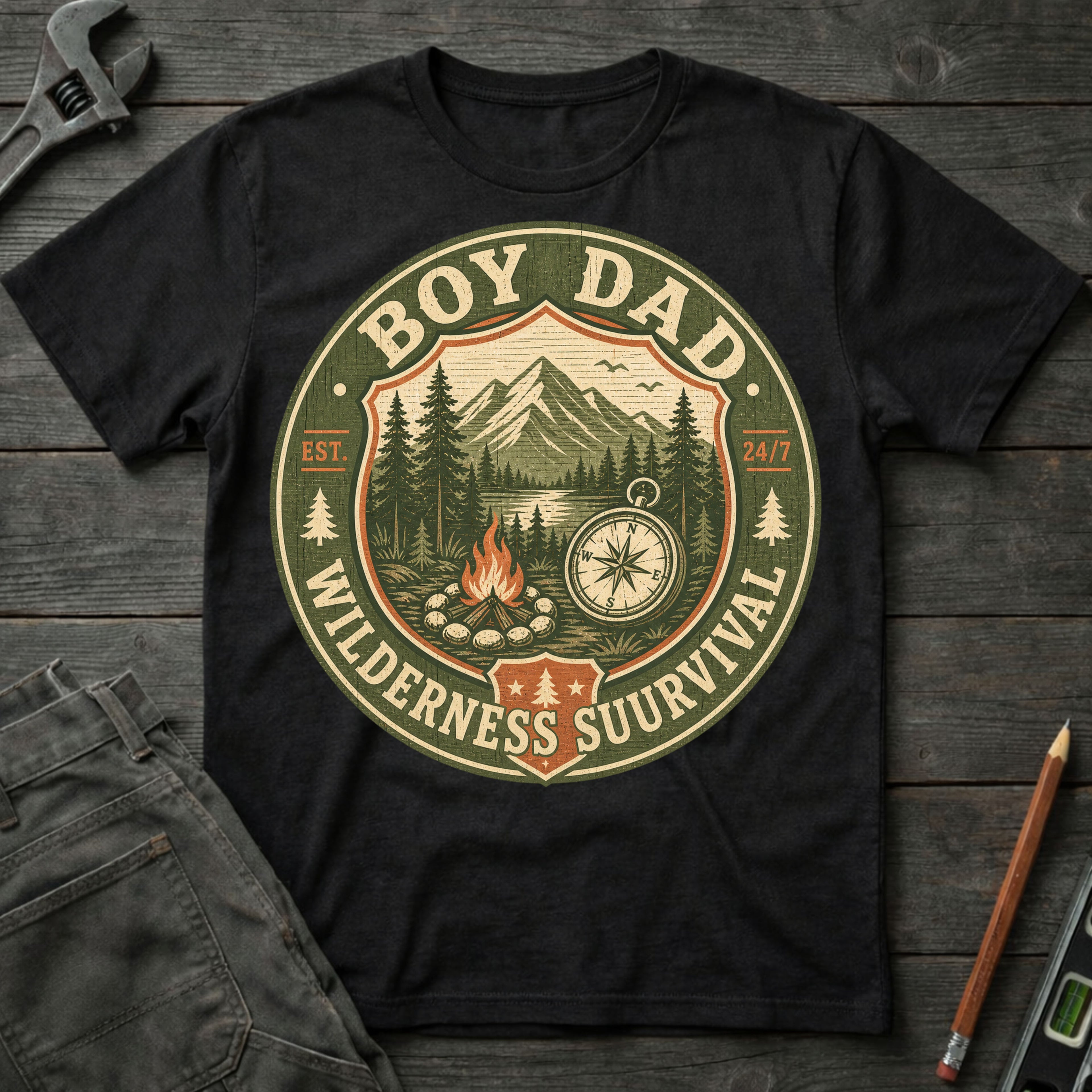 Boy Dad: Wilderness Survivial T-Shirt