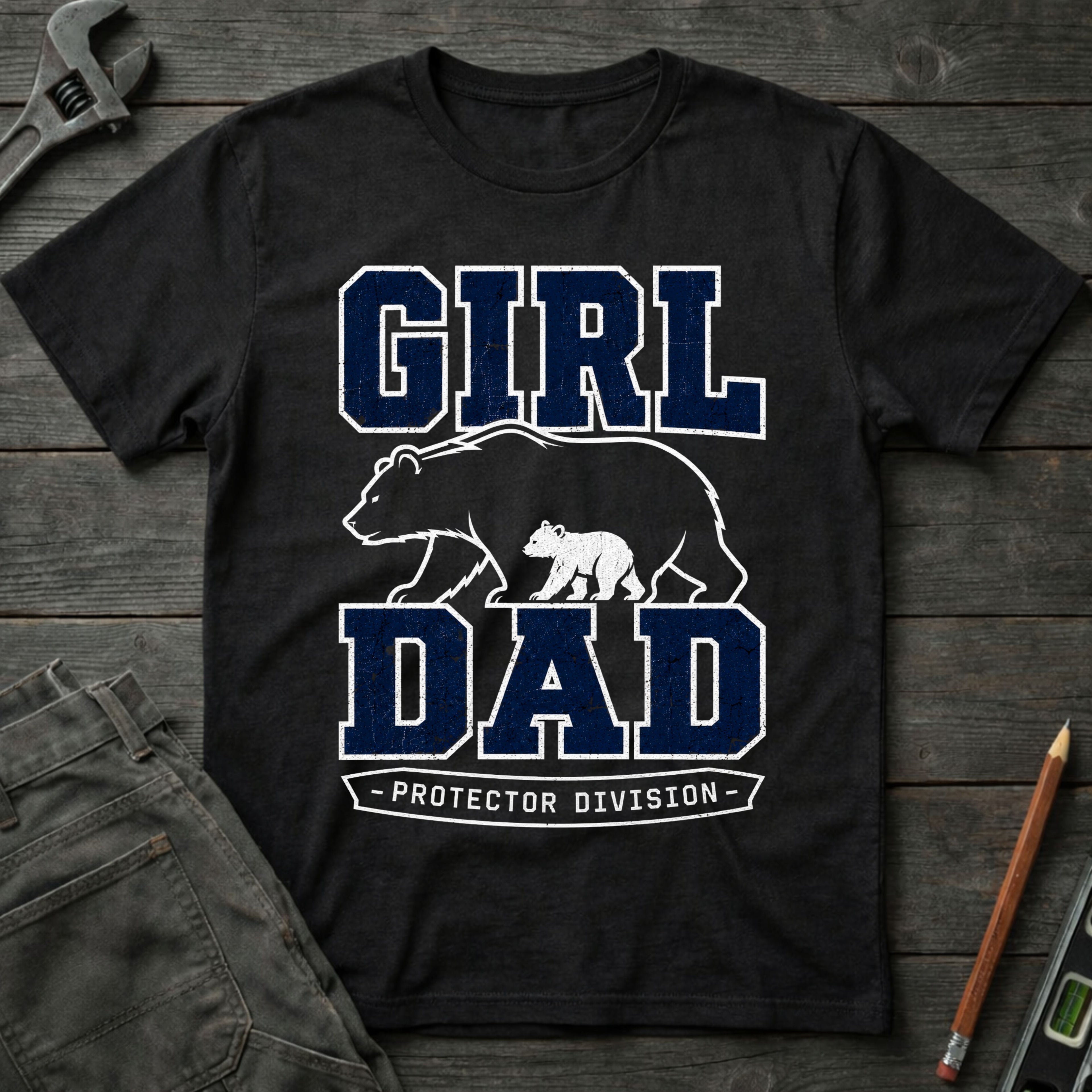 Girl Dad Protector Division T-Shirt