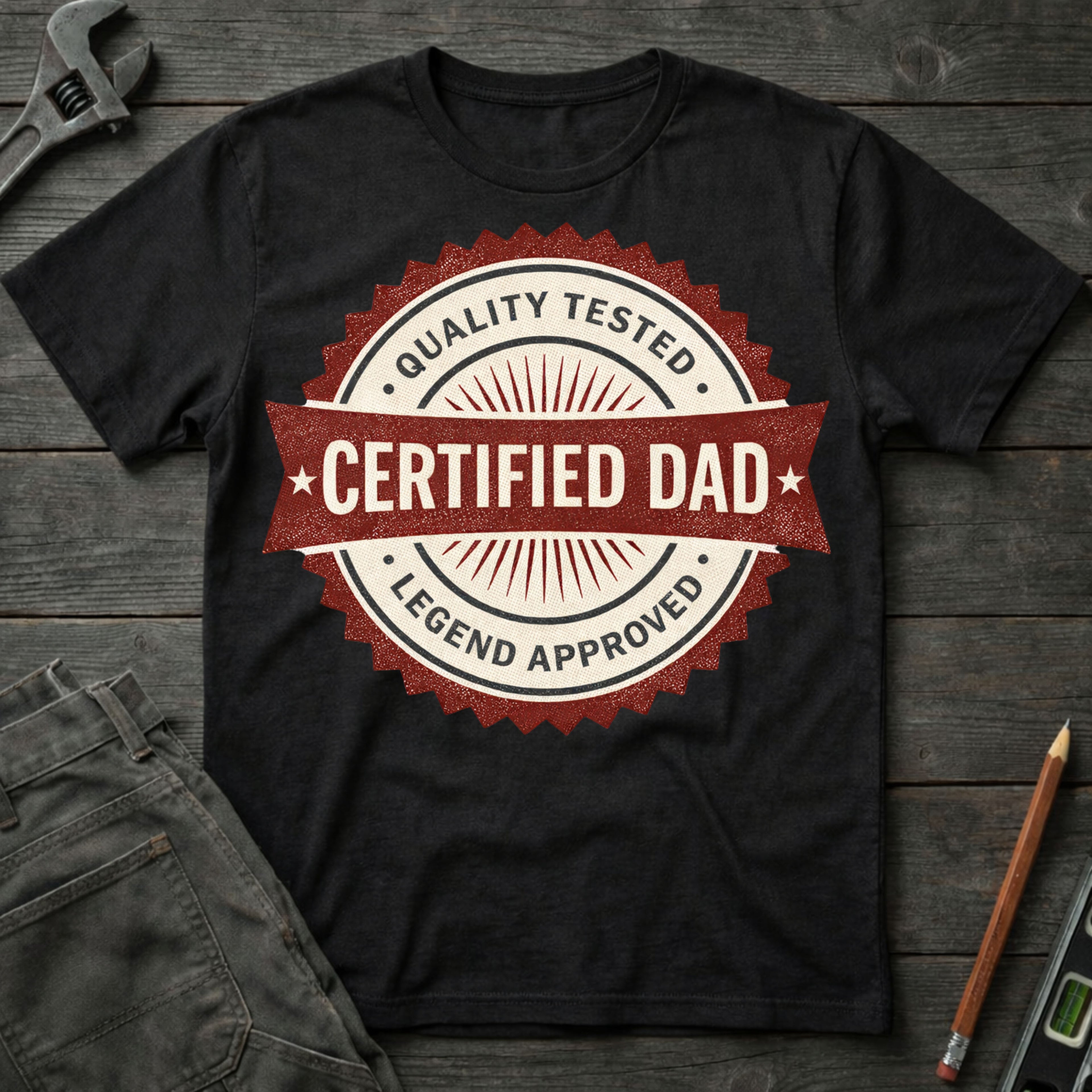 Certified Dad Badge T-Shirt