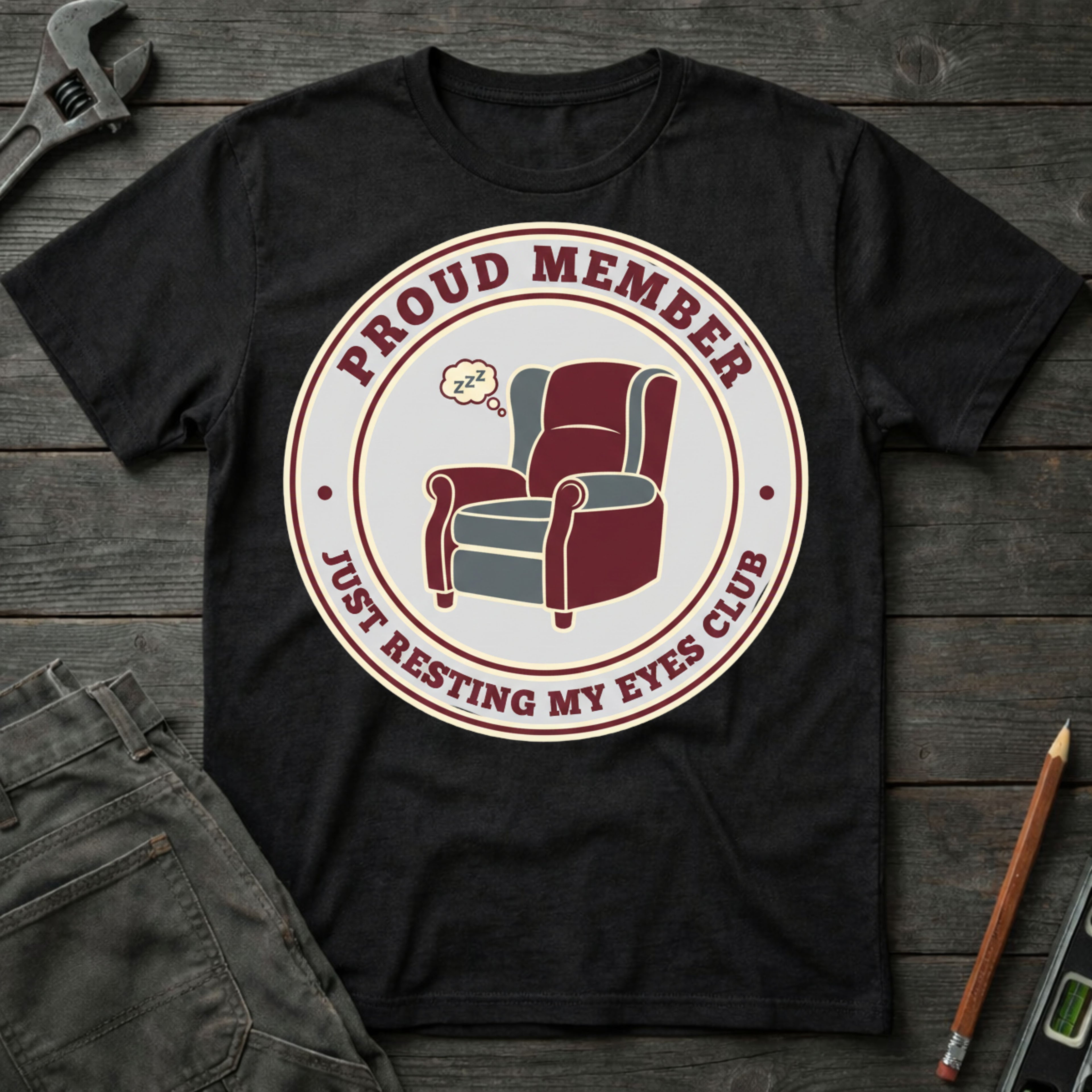 Just Resting my Eyes Club Badge T-Shirt