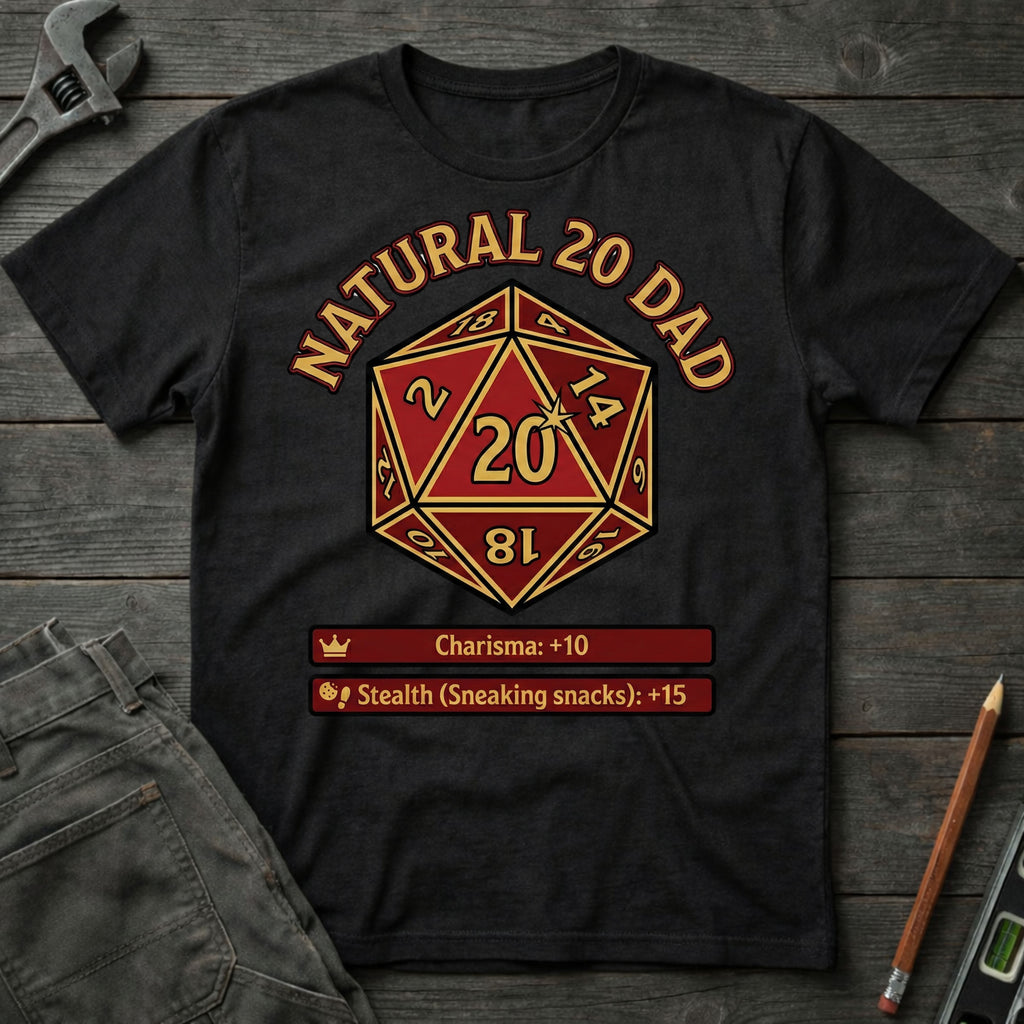 Natural 20 Dad T-Shirt