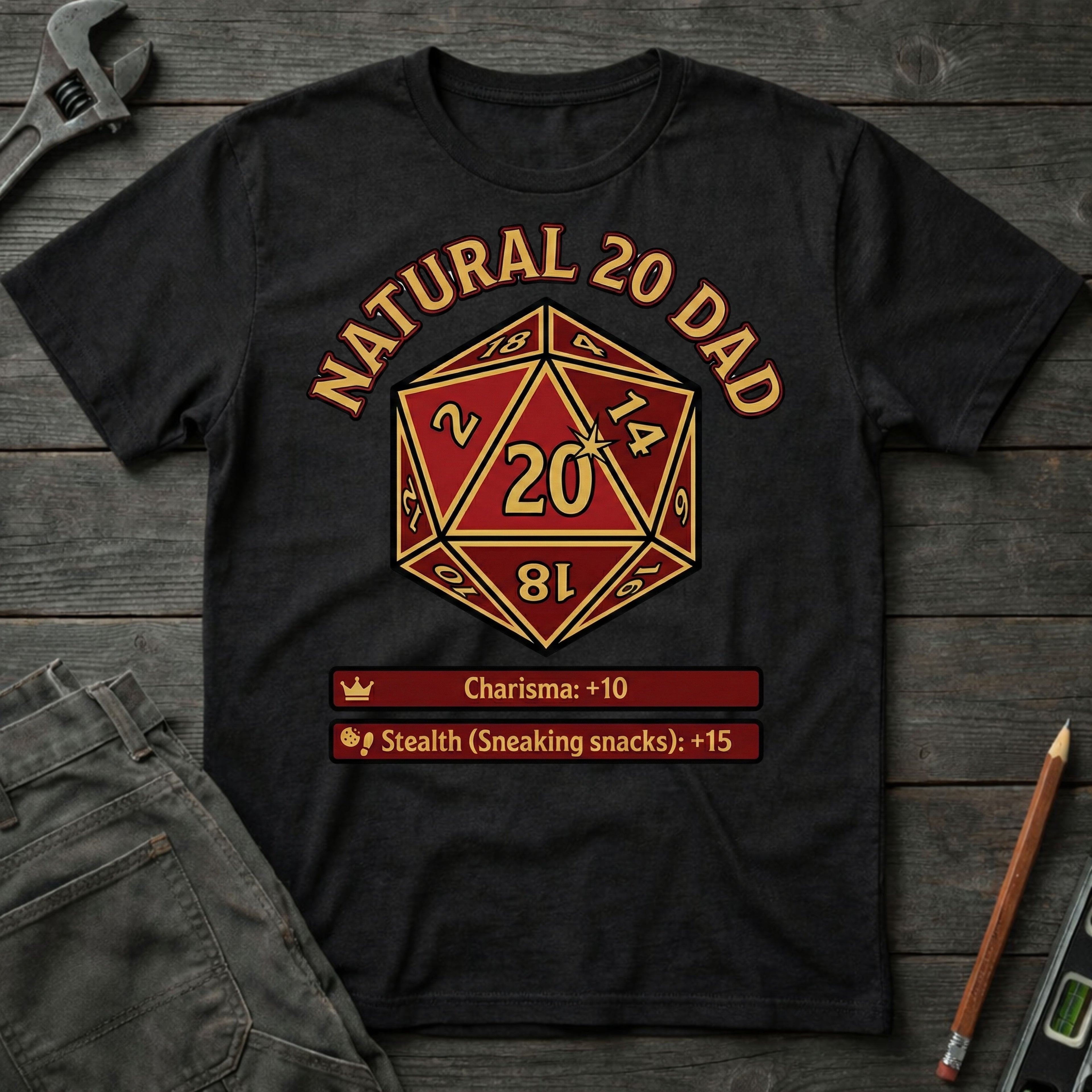 Natural 20 Dad T-Shirt