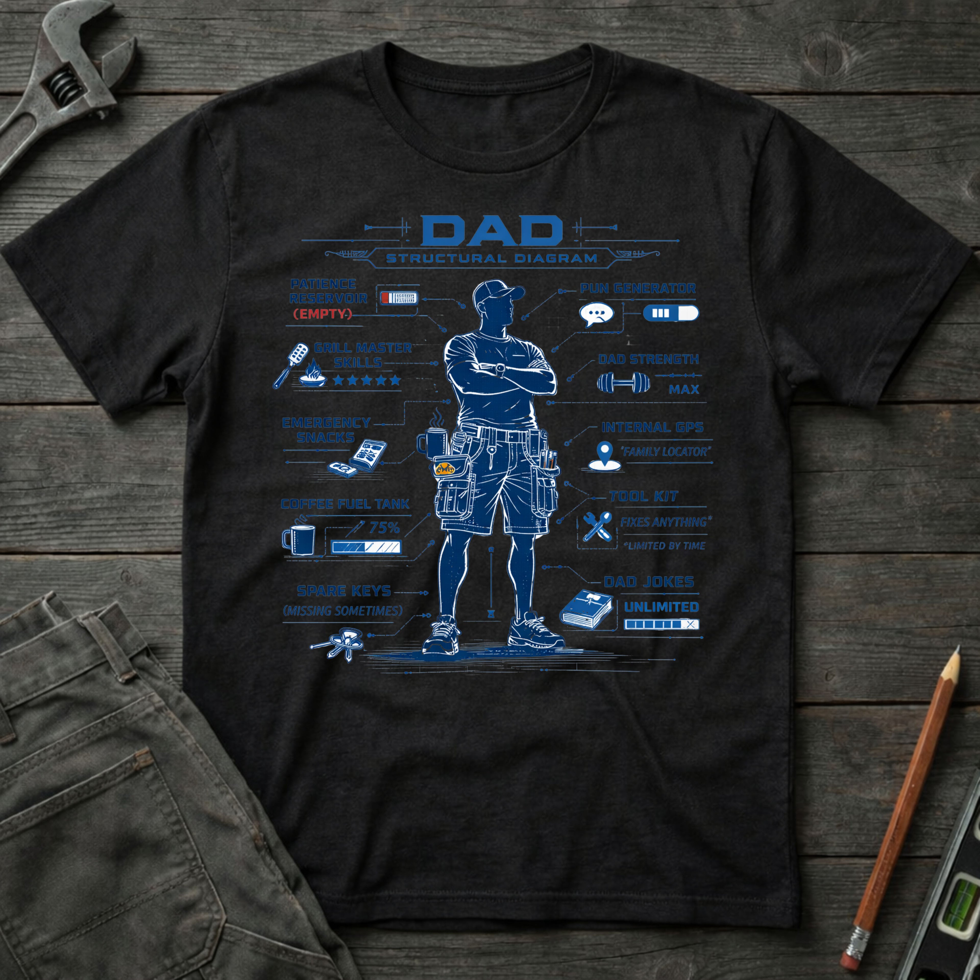 Dad Structural Diagram T-Shirt