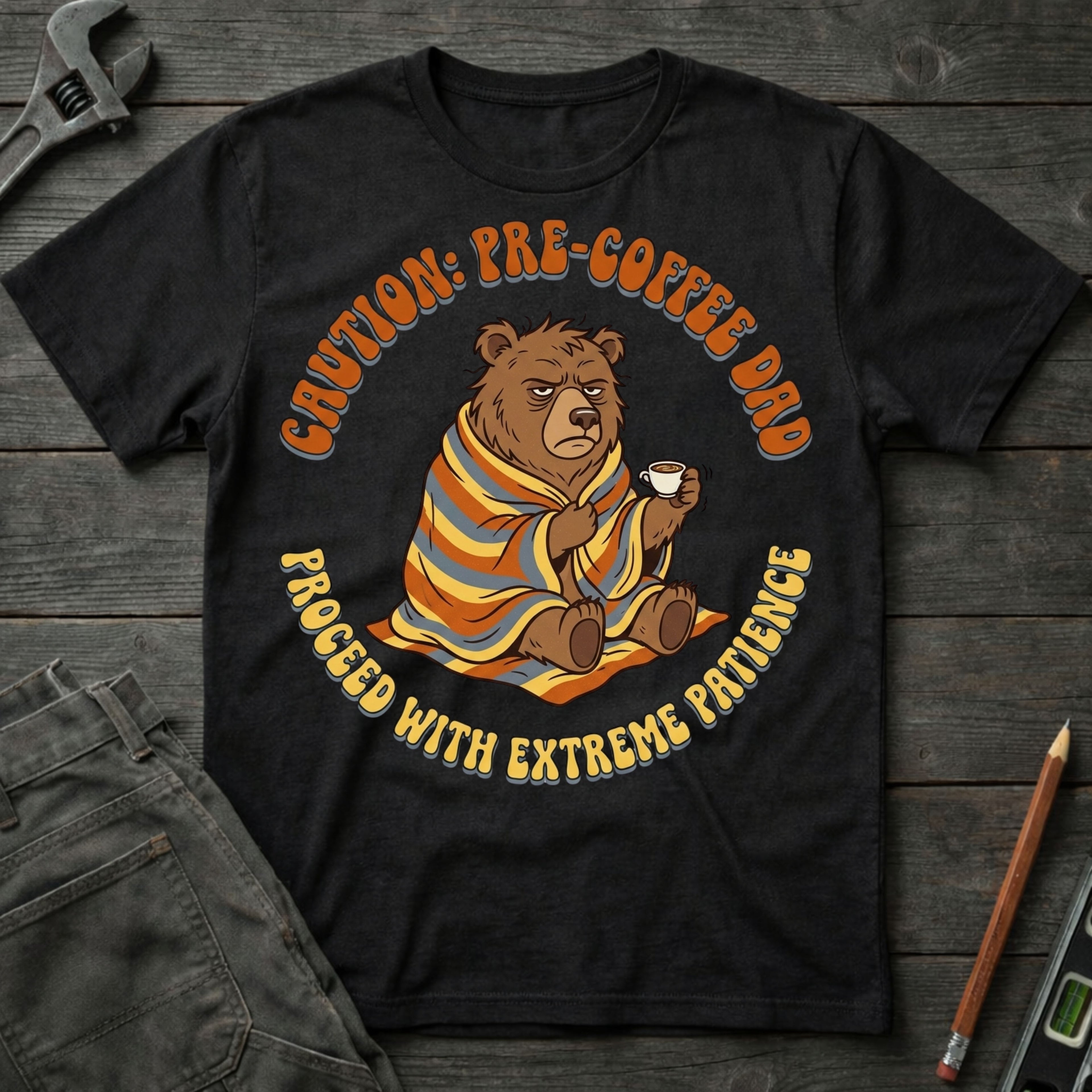 Caution: Pre-Coffee Dad T-Shirt