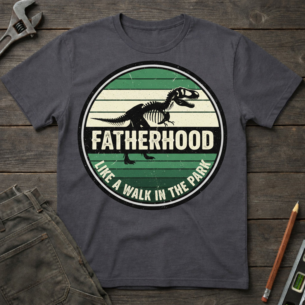 Fatherhood: A Walk in the Park Badge T-Shirt