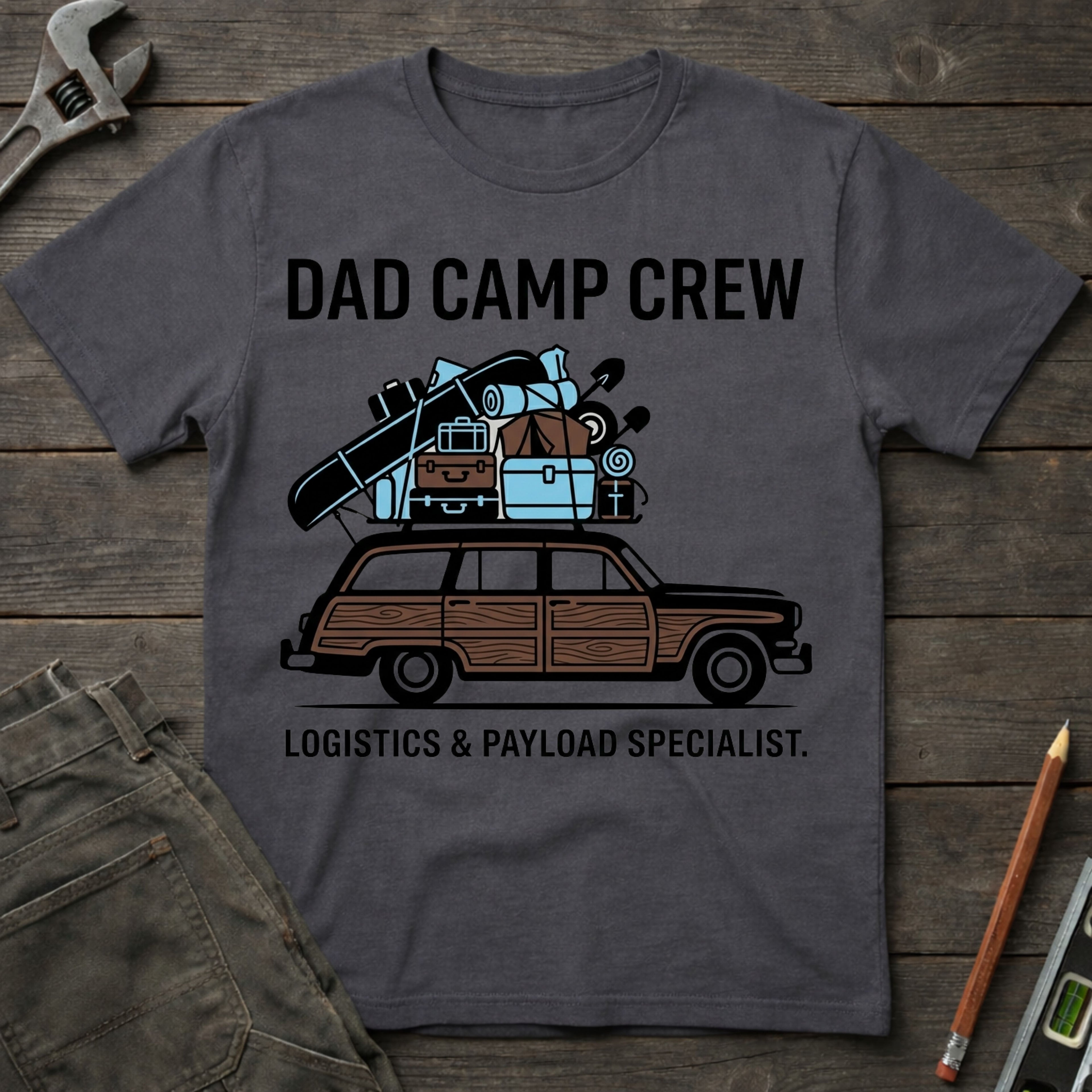 Dad Camp Crew Logistics T-Shirt
