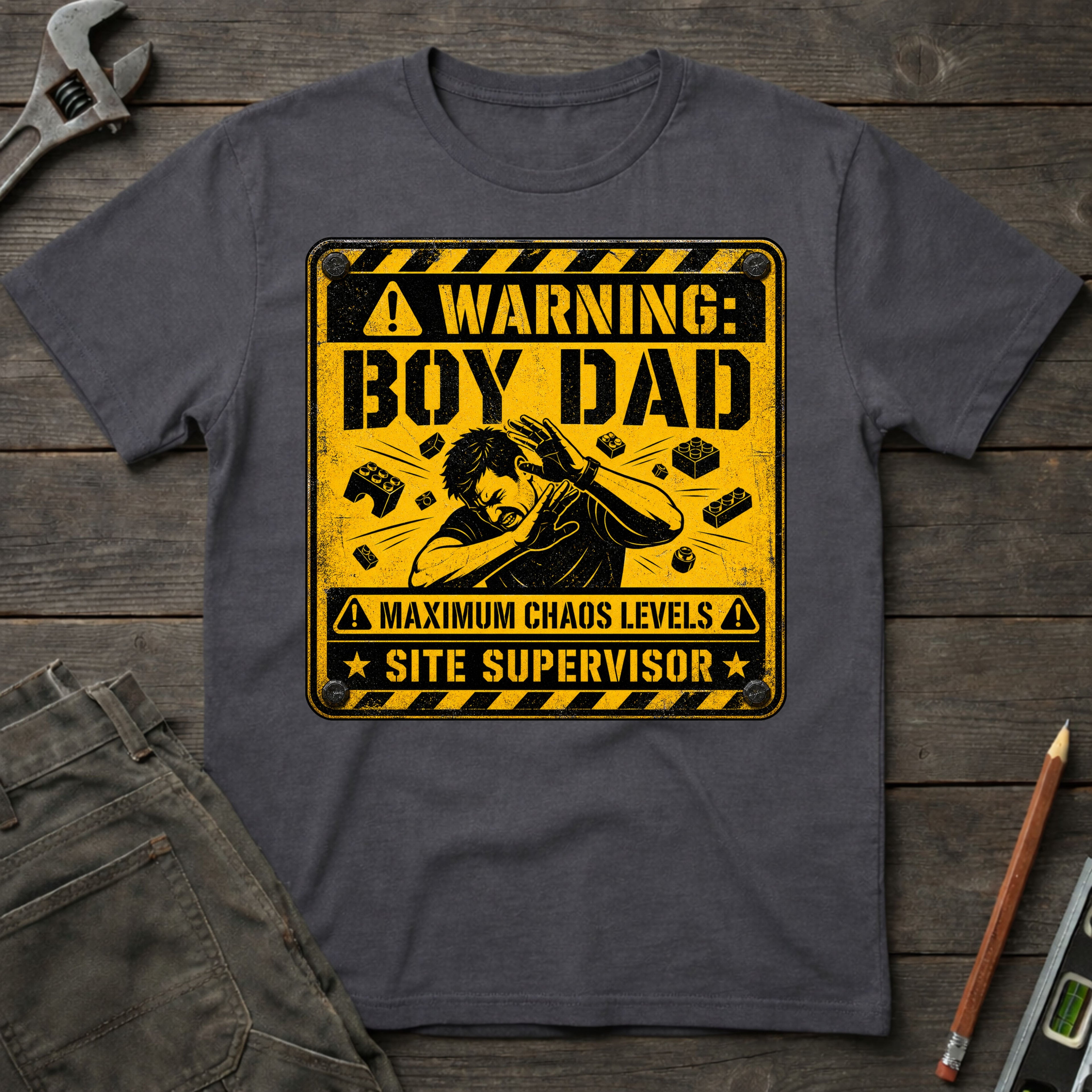 Warning: Boy Dad T-Shirt