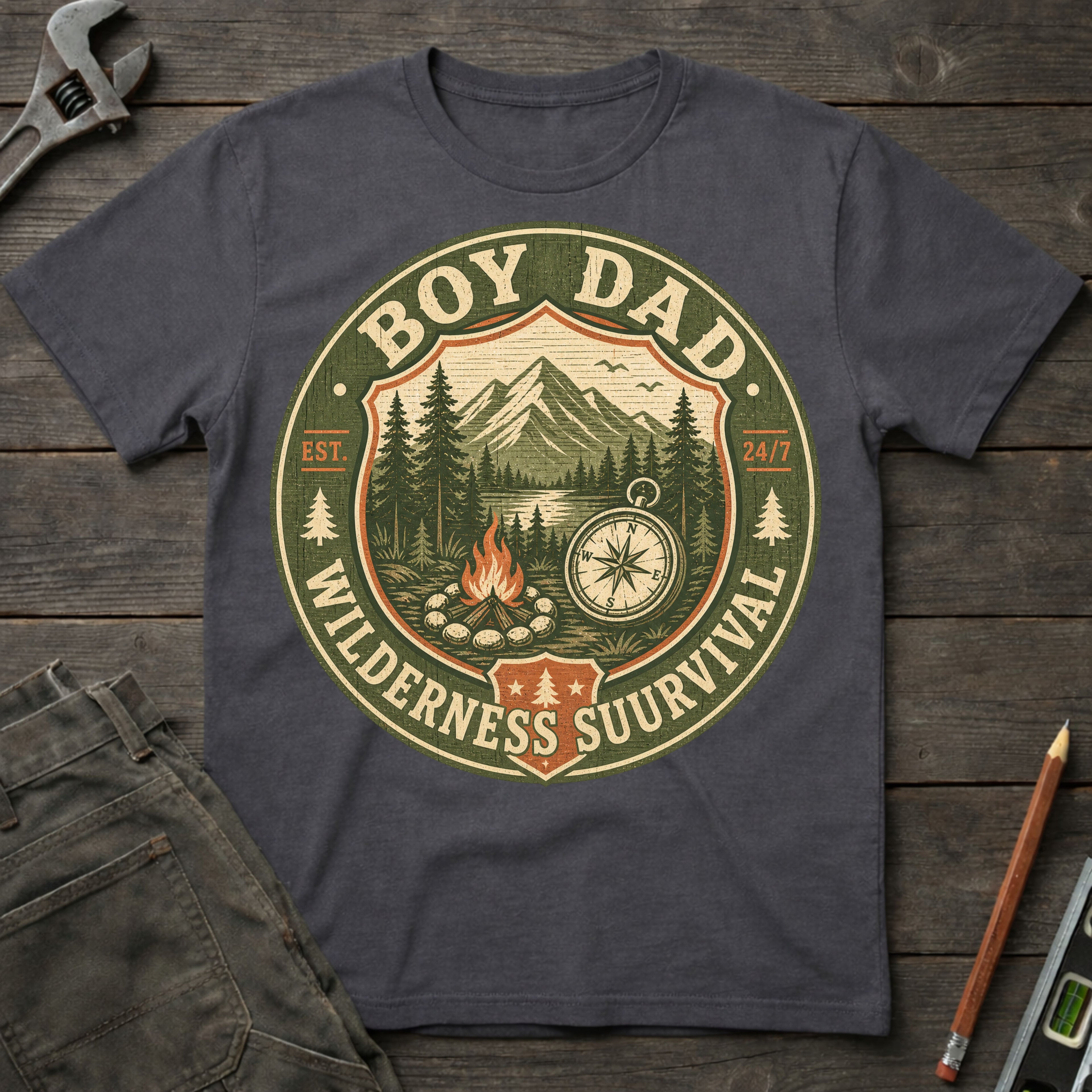 Boy Dad: Wilderness Survivial T-Shirt
