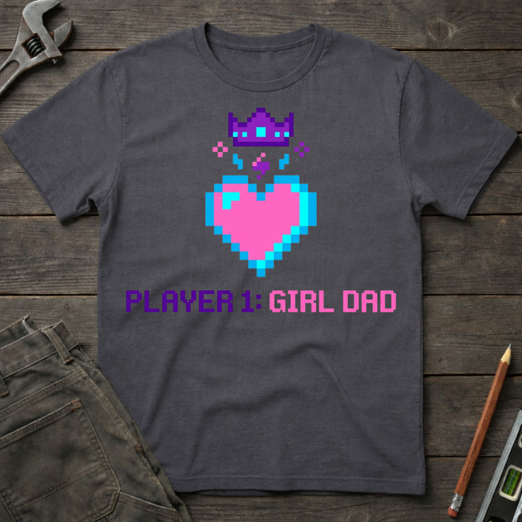 Player 1: Girl Dad T-Shirt