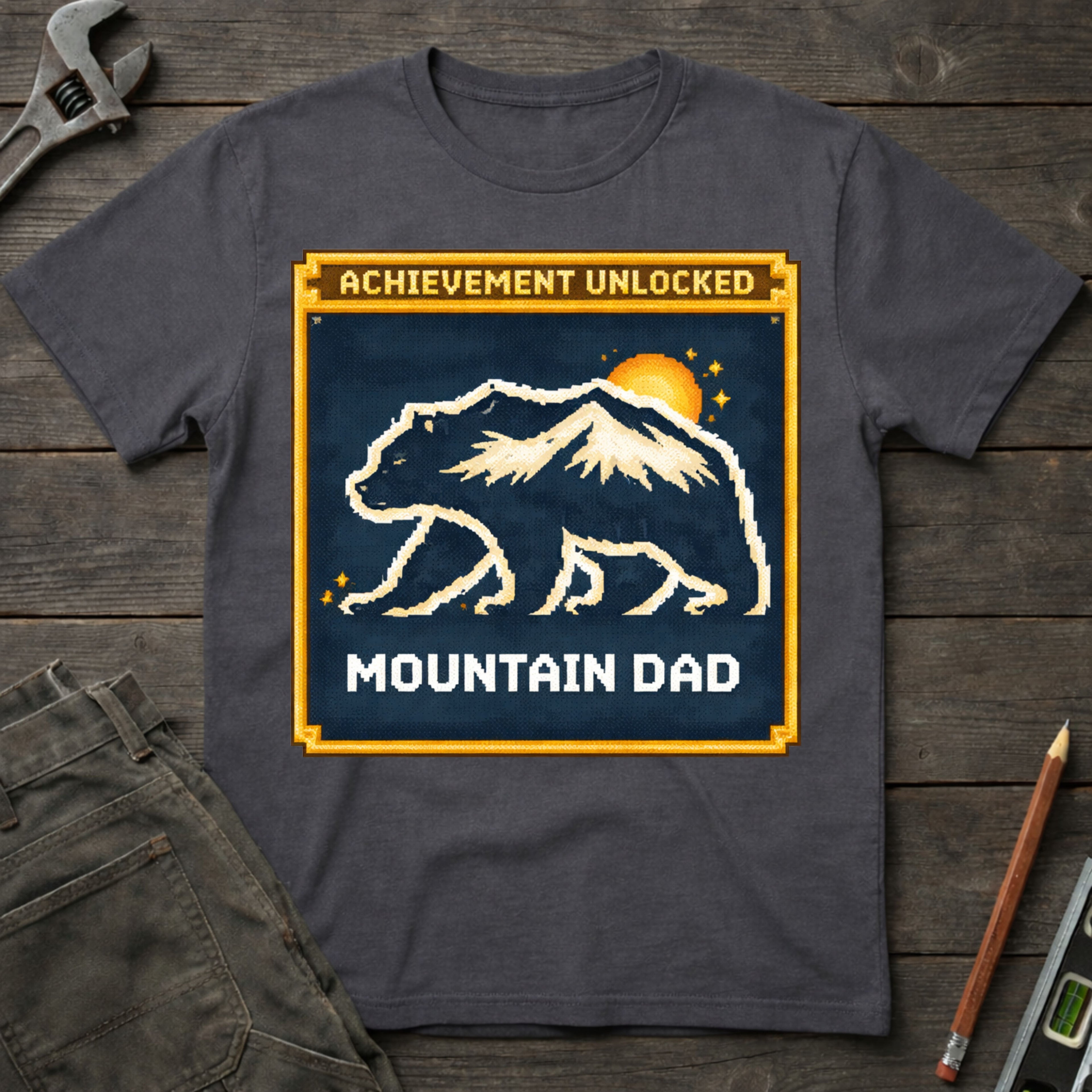 Achievement Unlocked: Mountain Dad T-Shirt