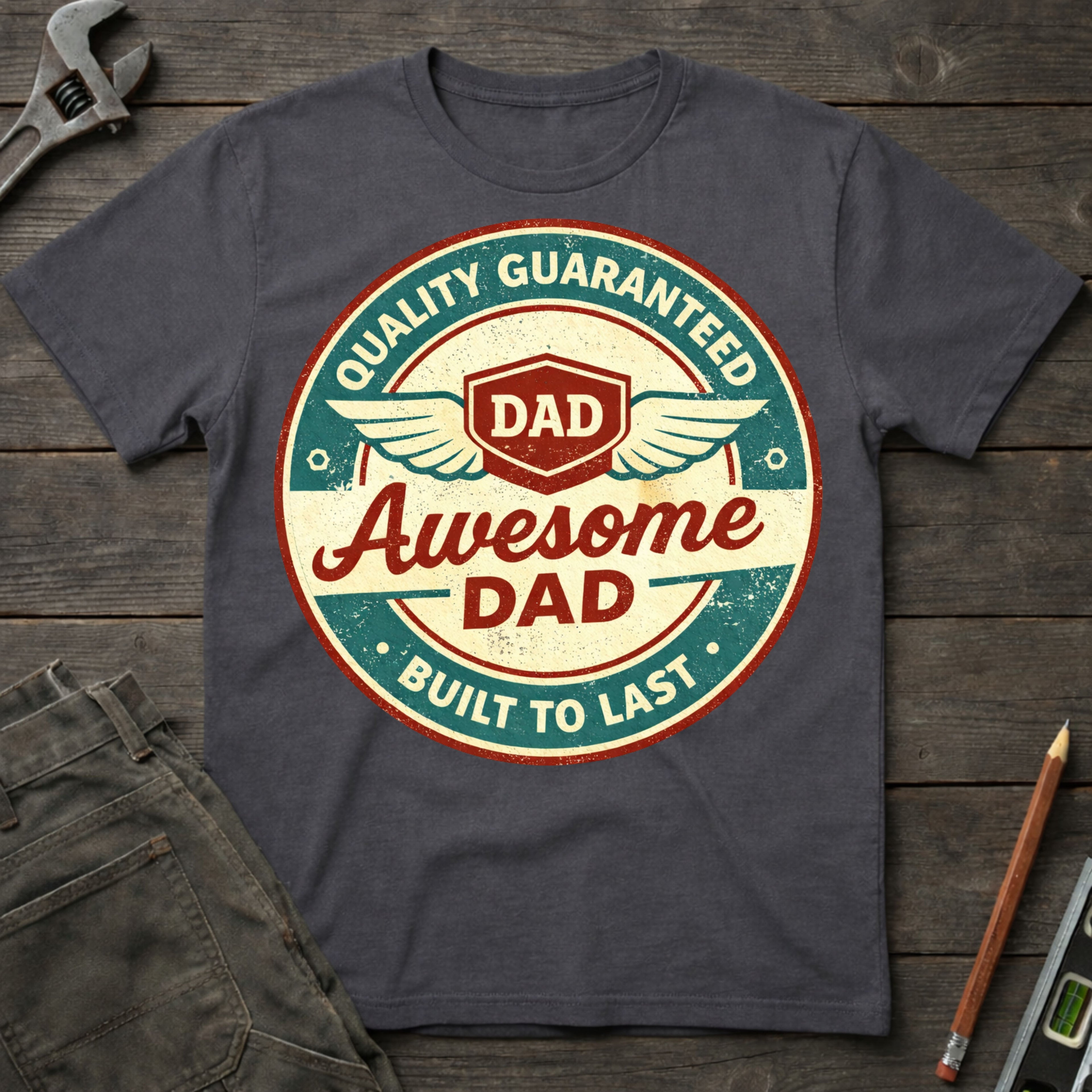 Awesome Dad Badge T-Shirt