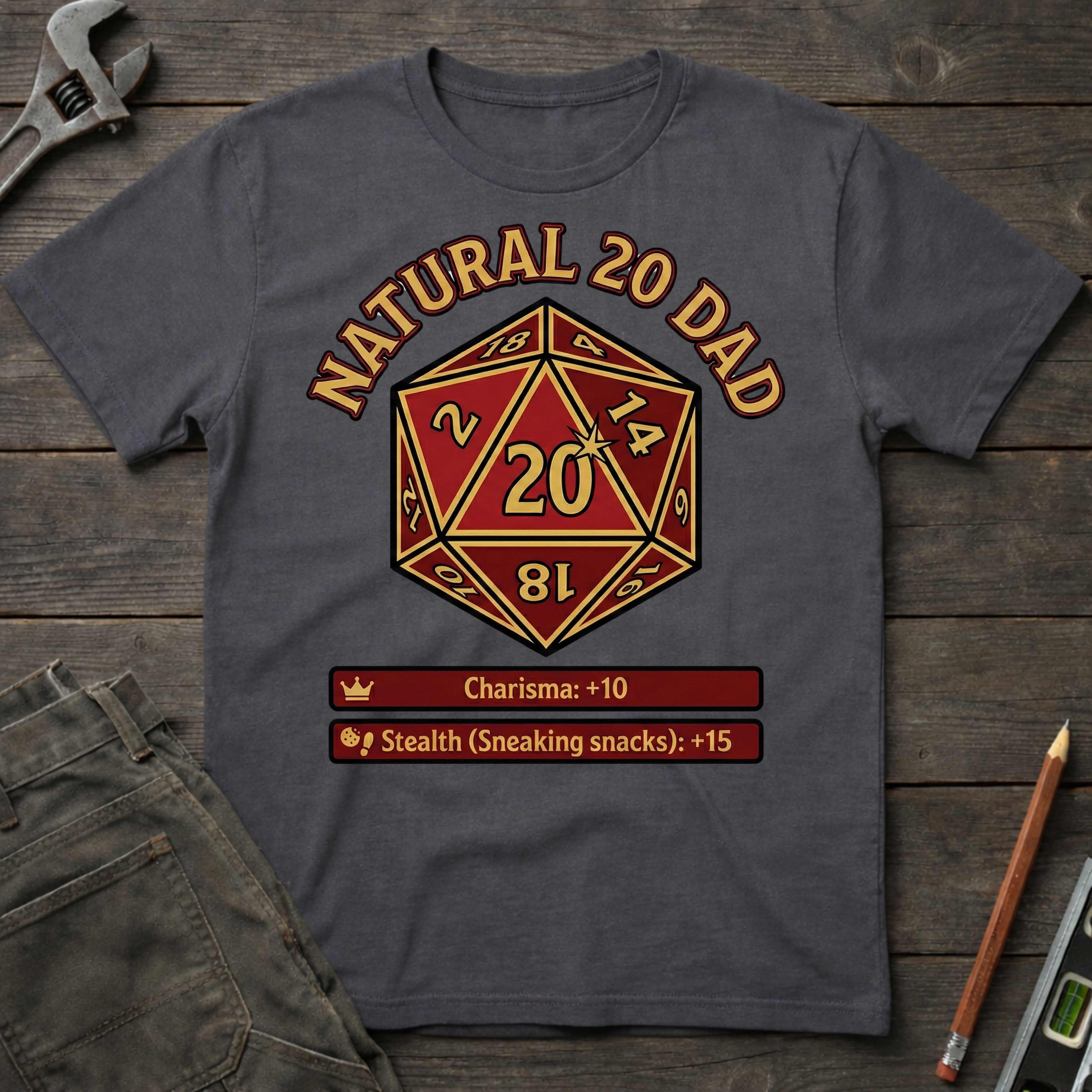 Natural 20 Dad T-Shirt