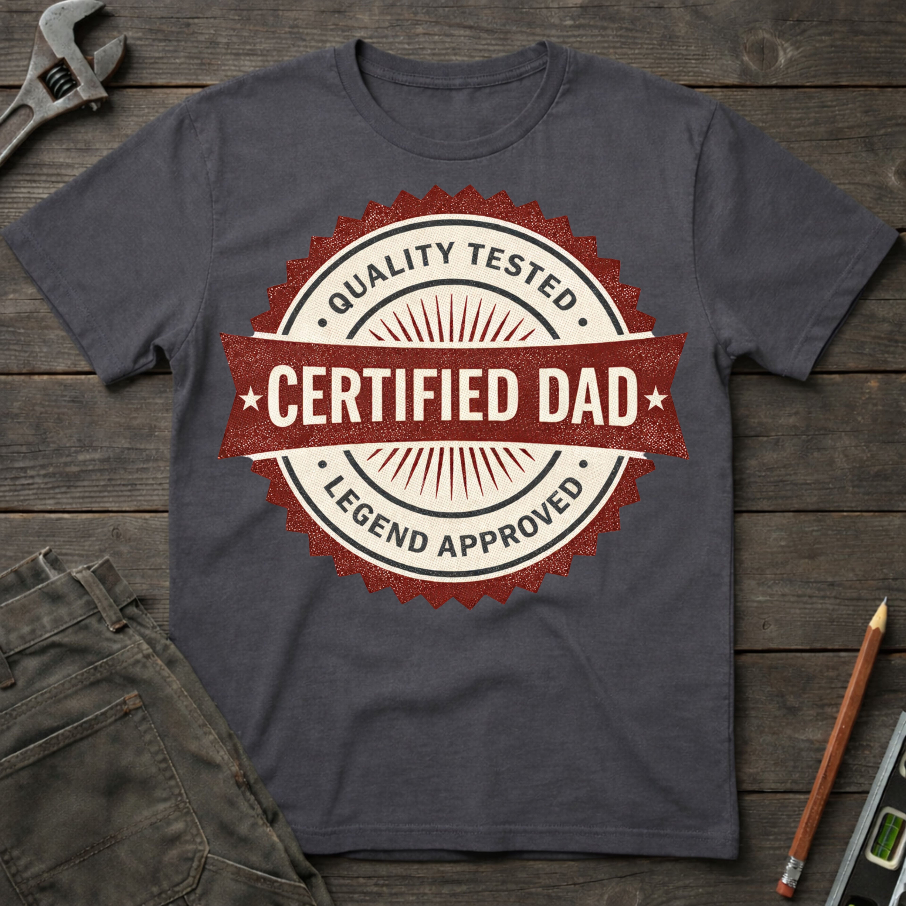Certified Dad Badge T-Shirt