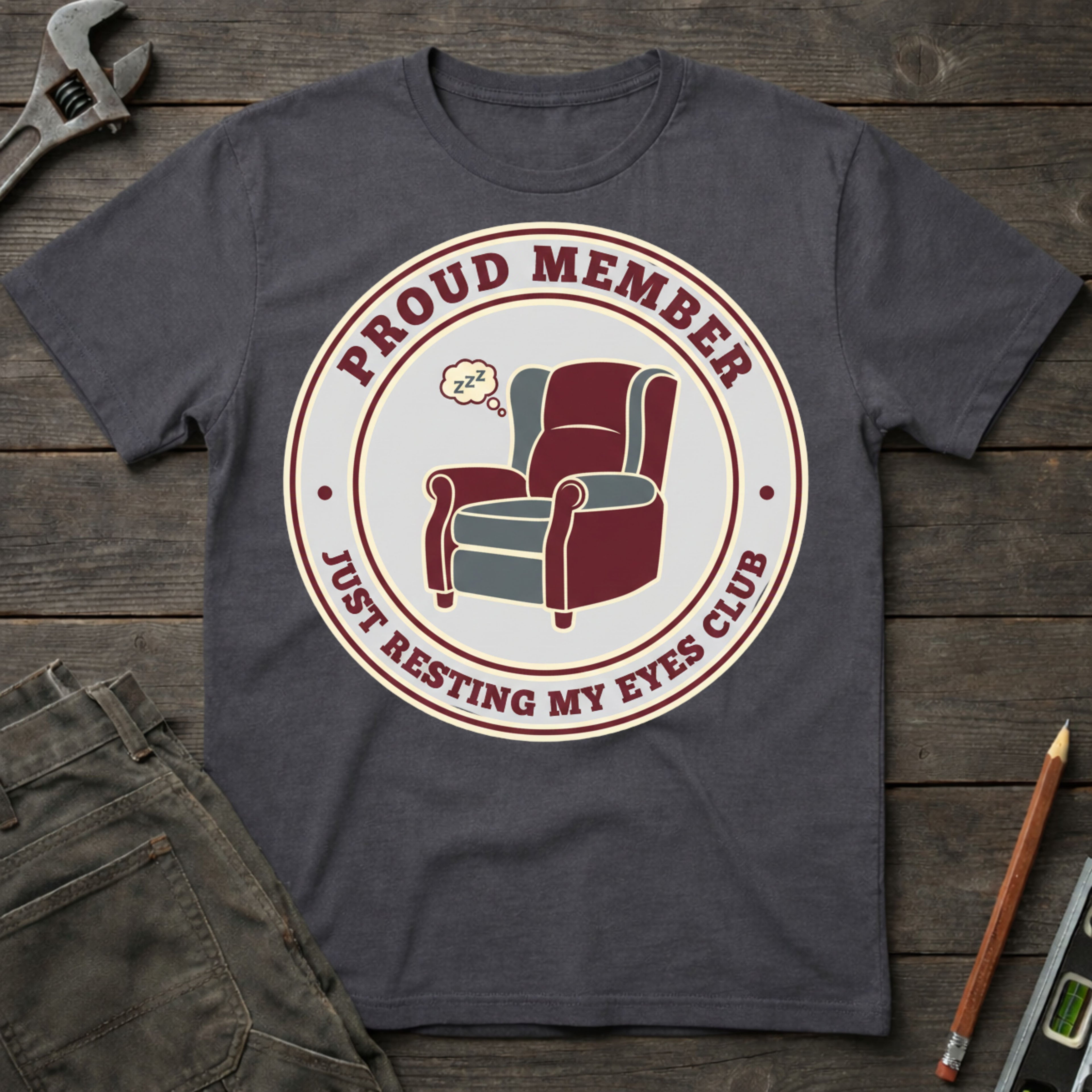 Just Resting my Eyes Club Badge T-Shirt