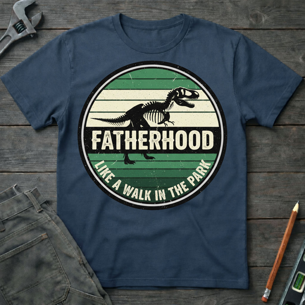 Fatherhood: A Walk in the Park Badge T-Shirt