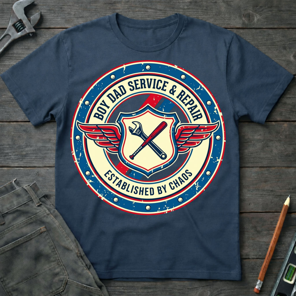 Boy Dad Service and Repair T-Shirt