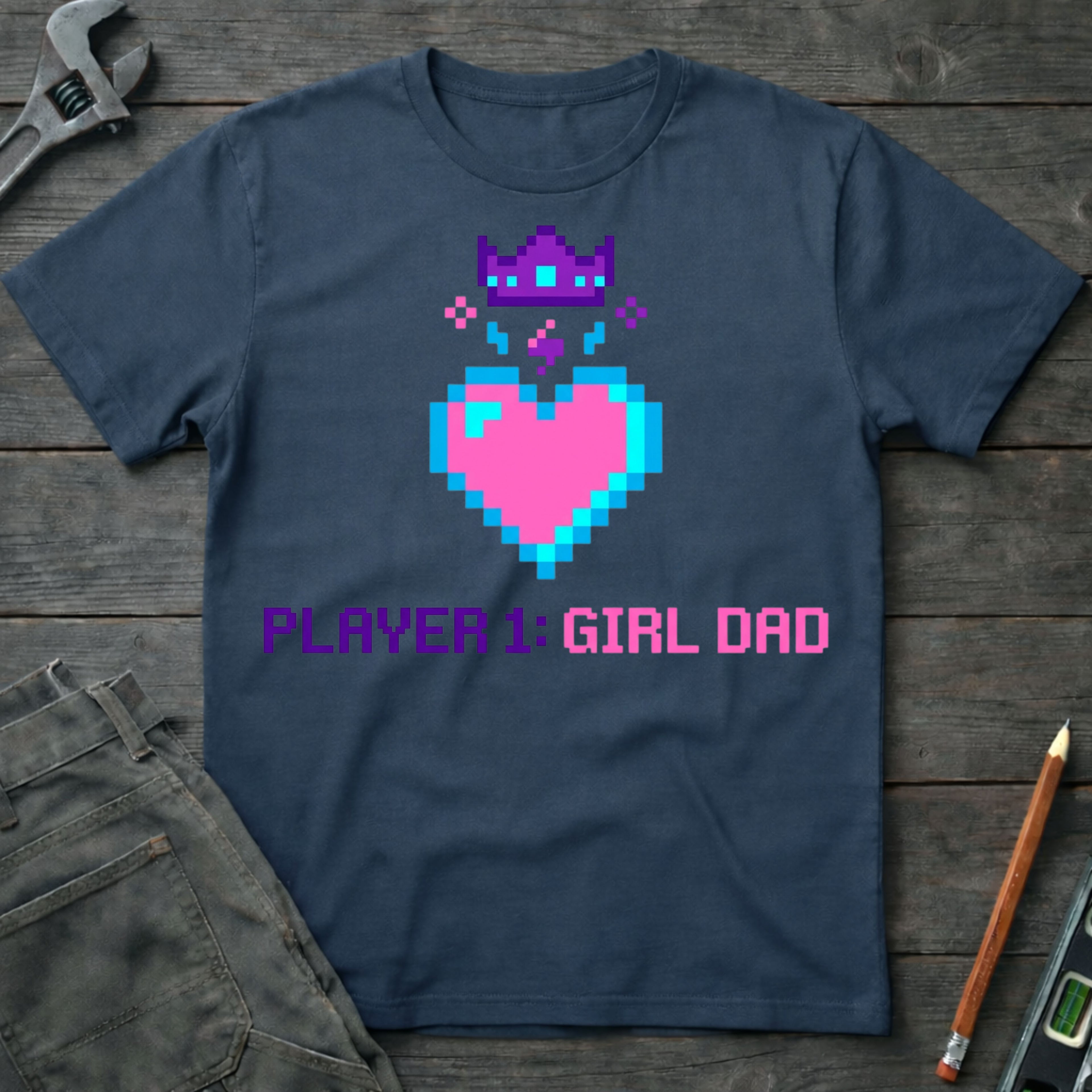 Player 1: Girl Dad T-Shirt