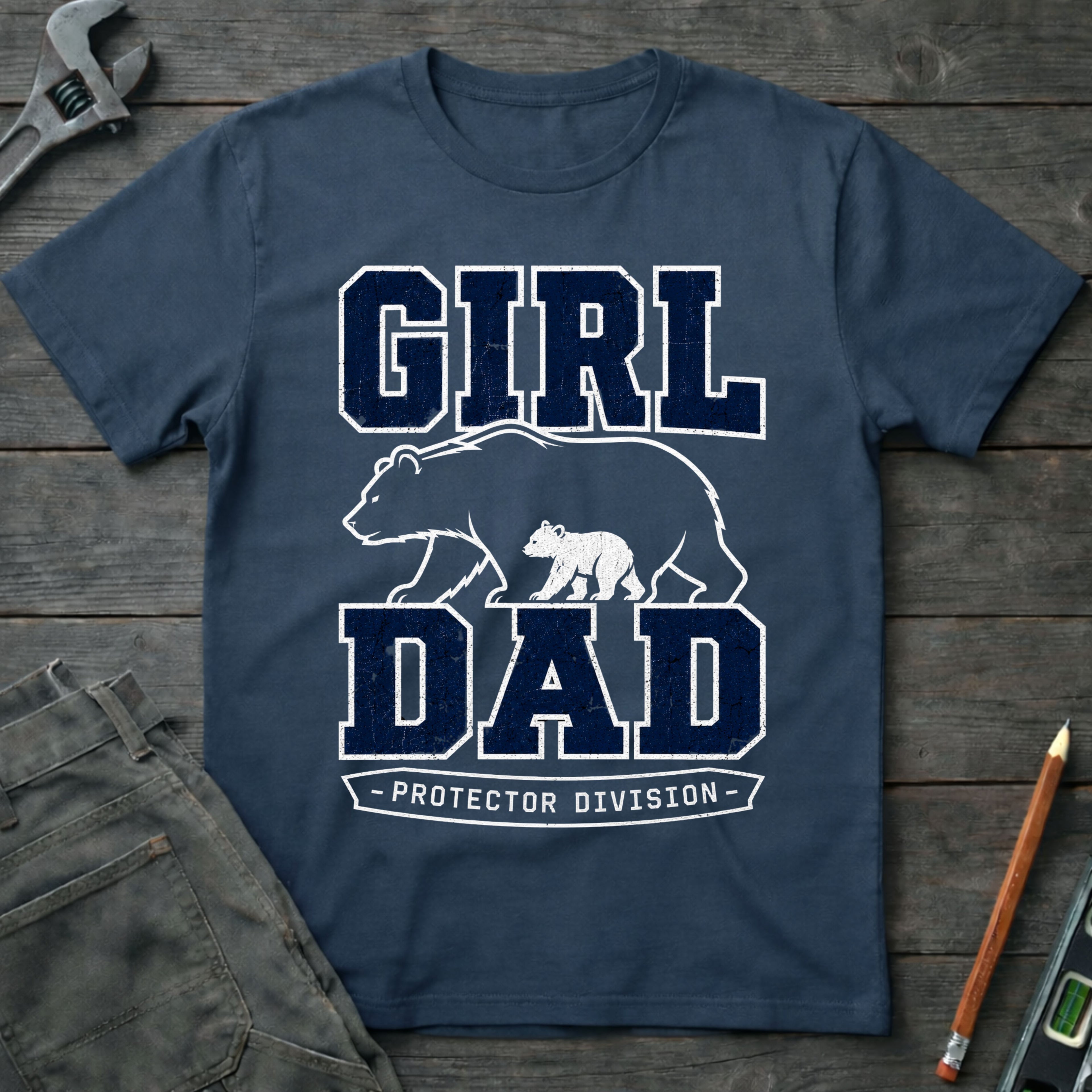 Girl Dad Protector Division T-Shirt