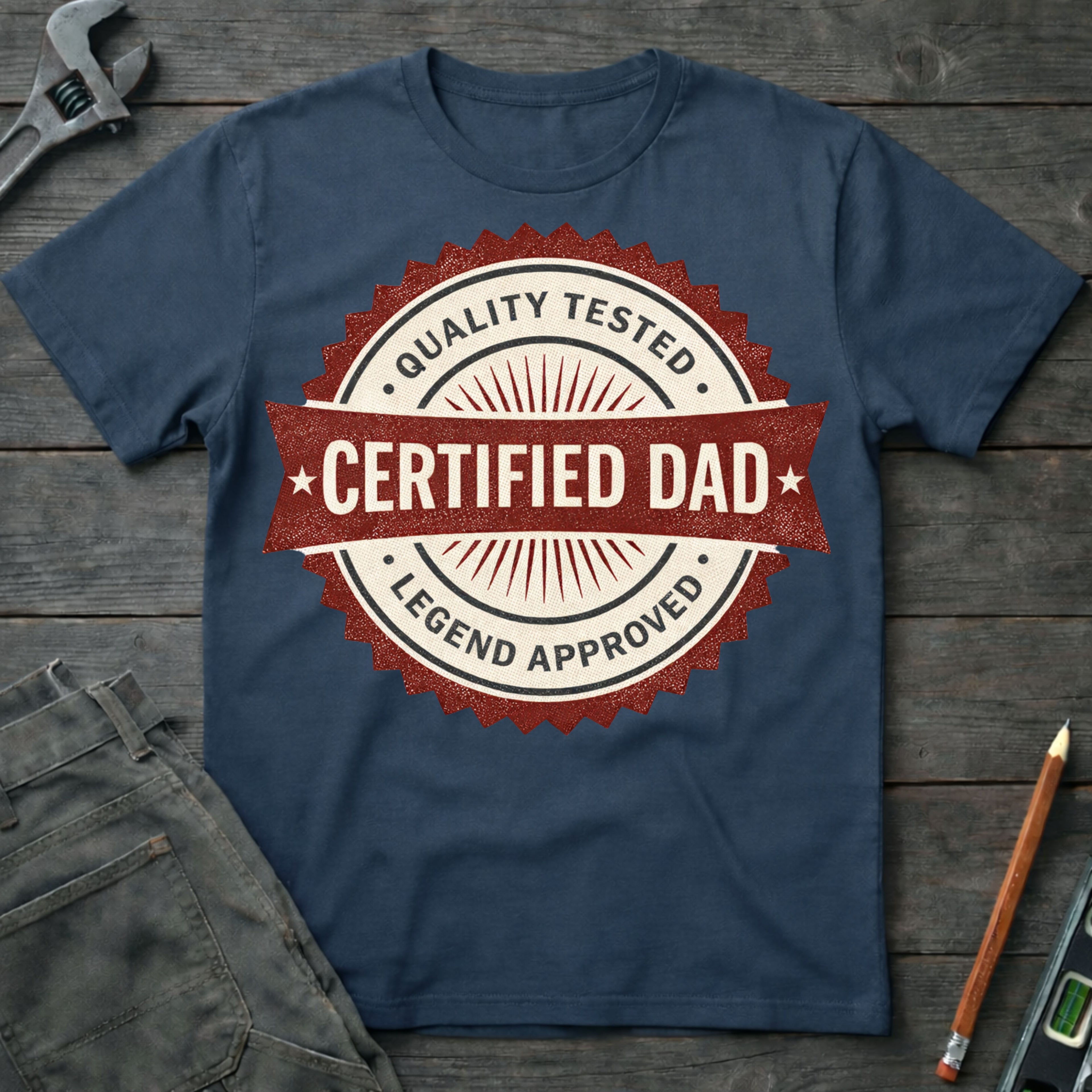 Certified Dad Badge T-Shirt
