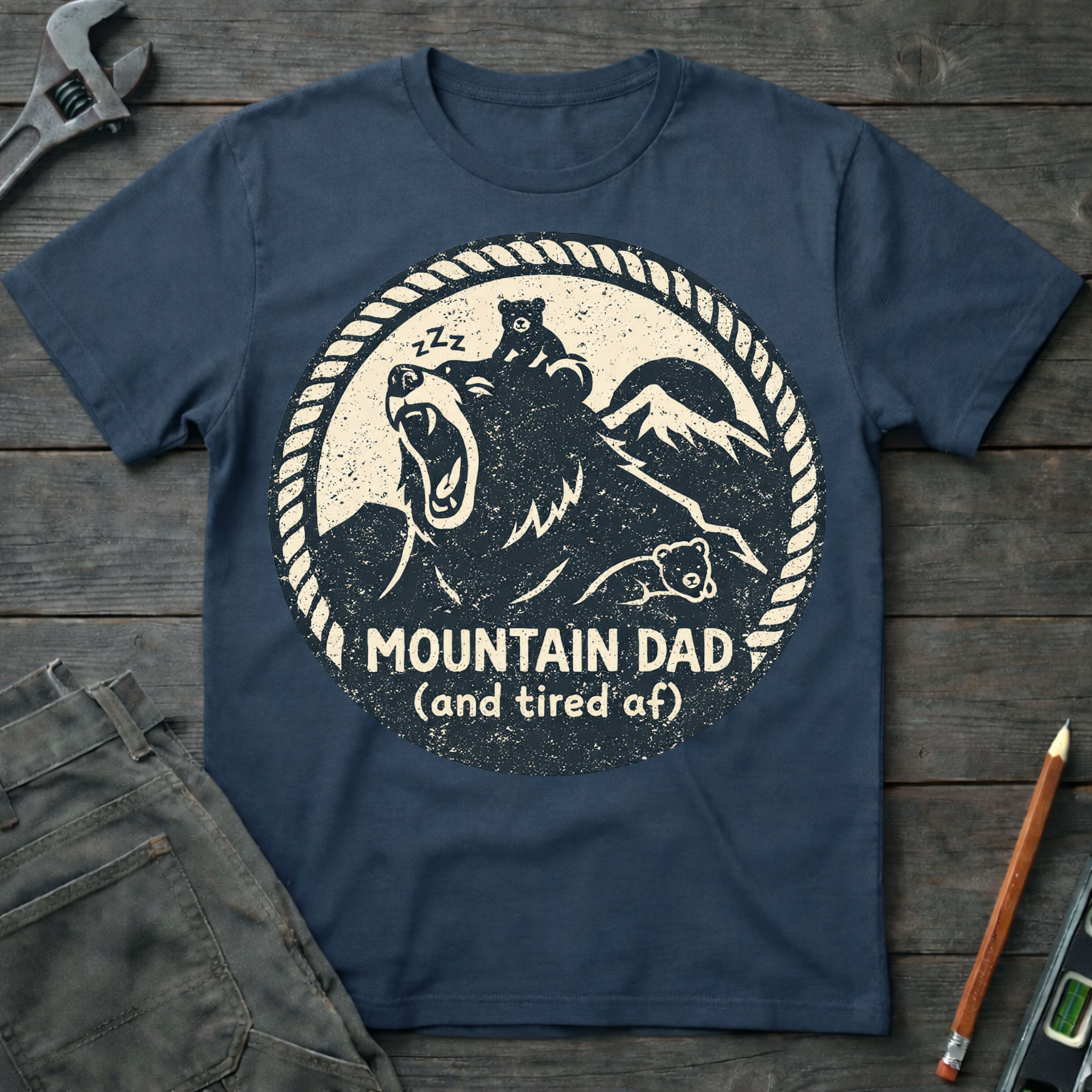 Mountain Dad Tired AF T-Shirt