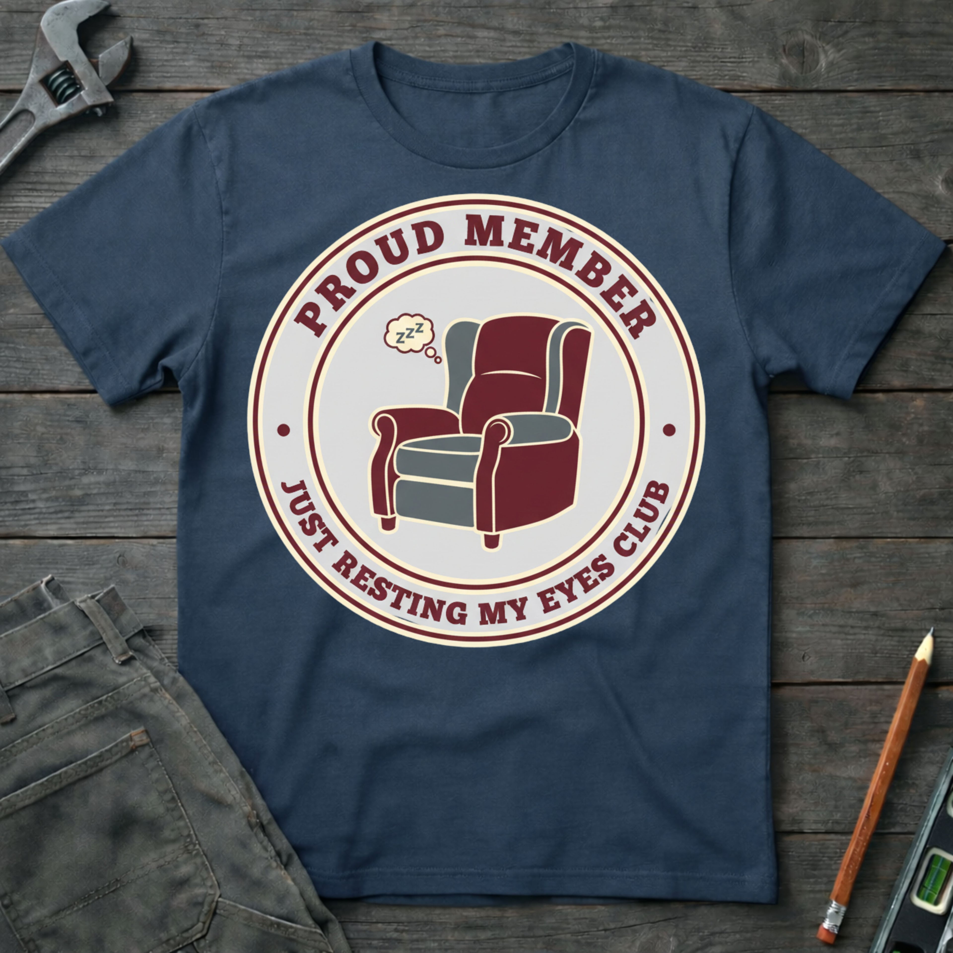 Just Resting my Eyes Club Badge T-Shirt