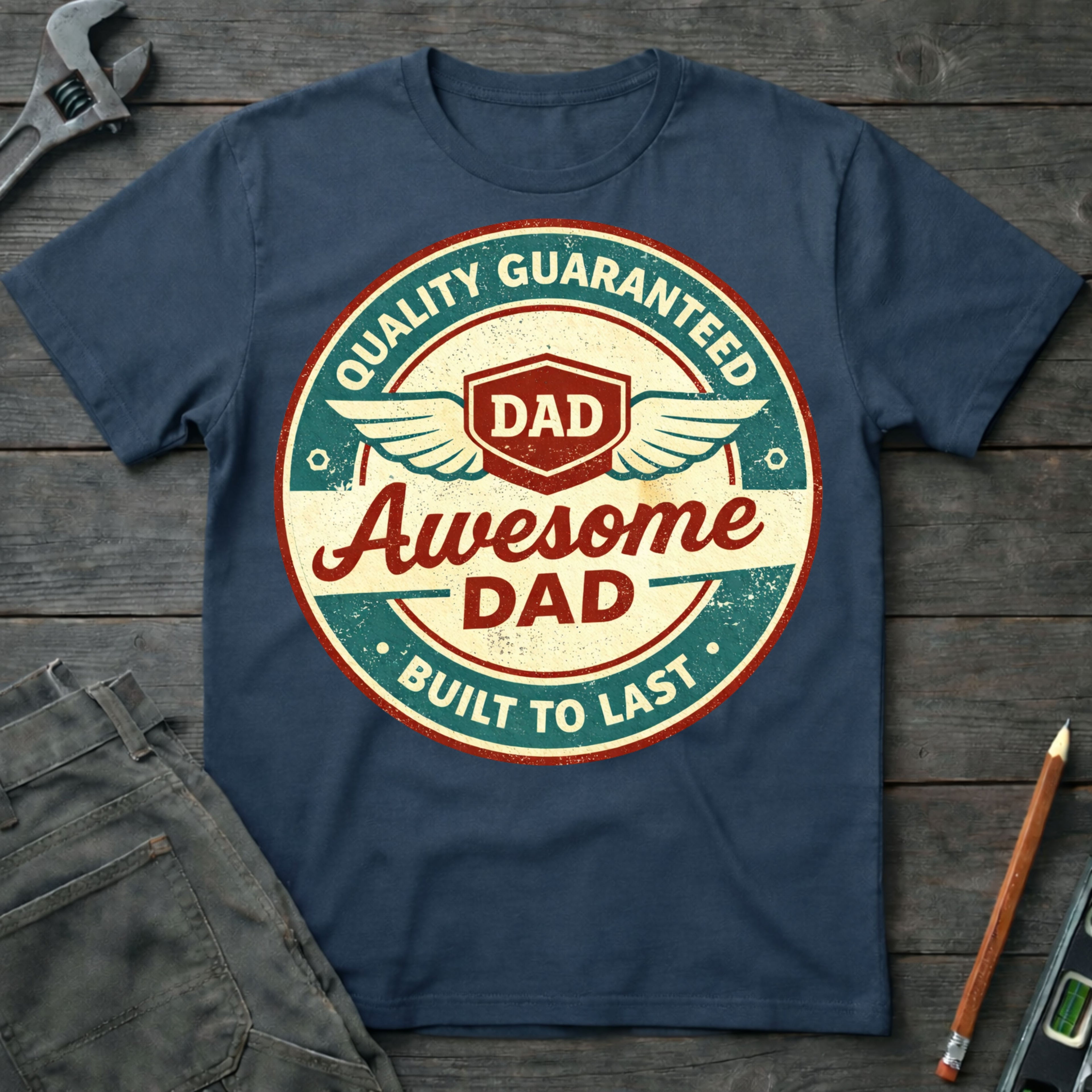 Awesome Dad Badge T-Shirt