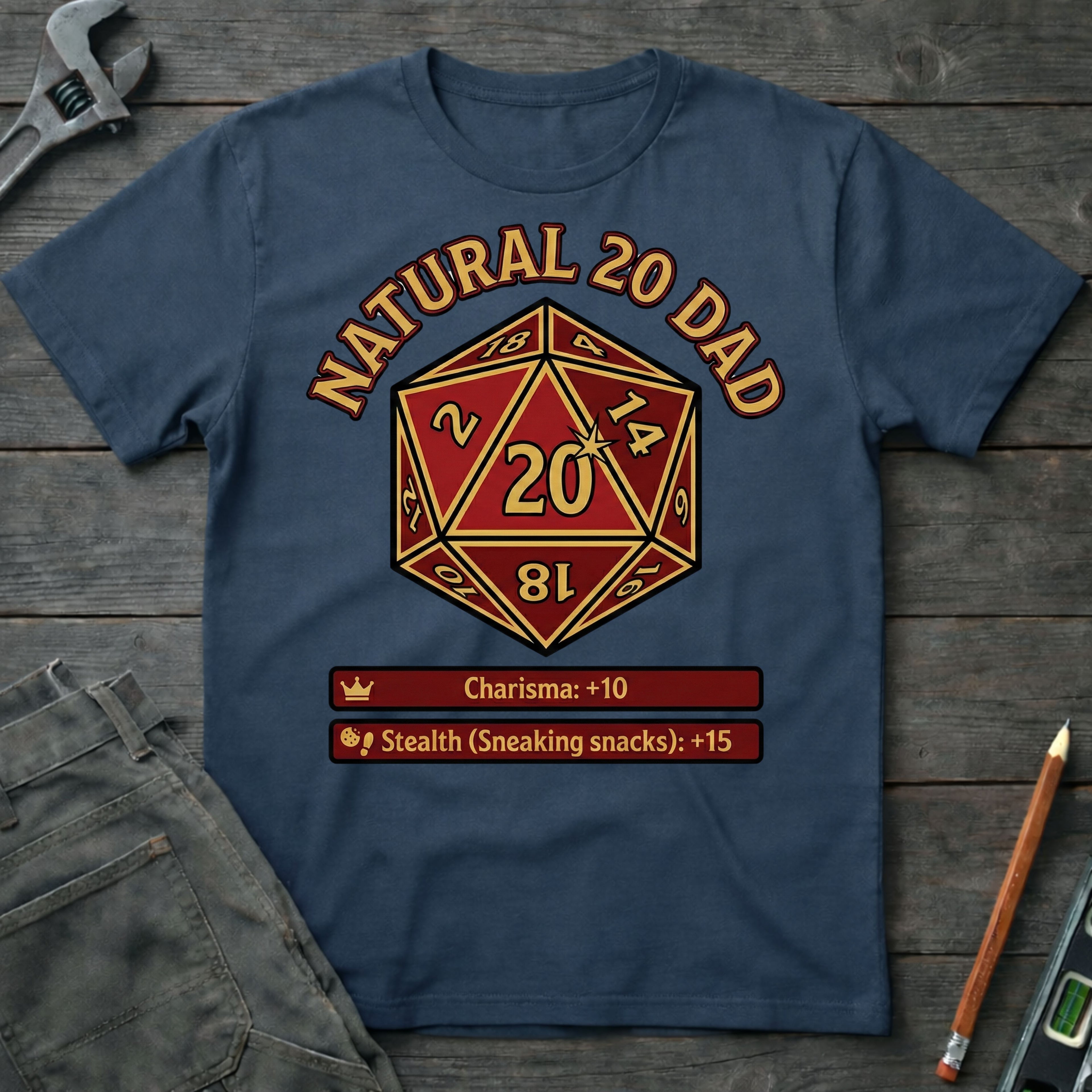 Natural 20 Dad T-Shirt