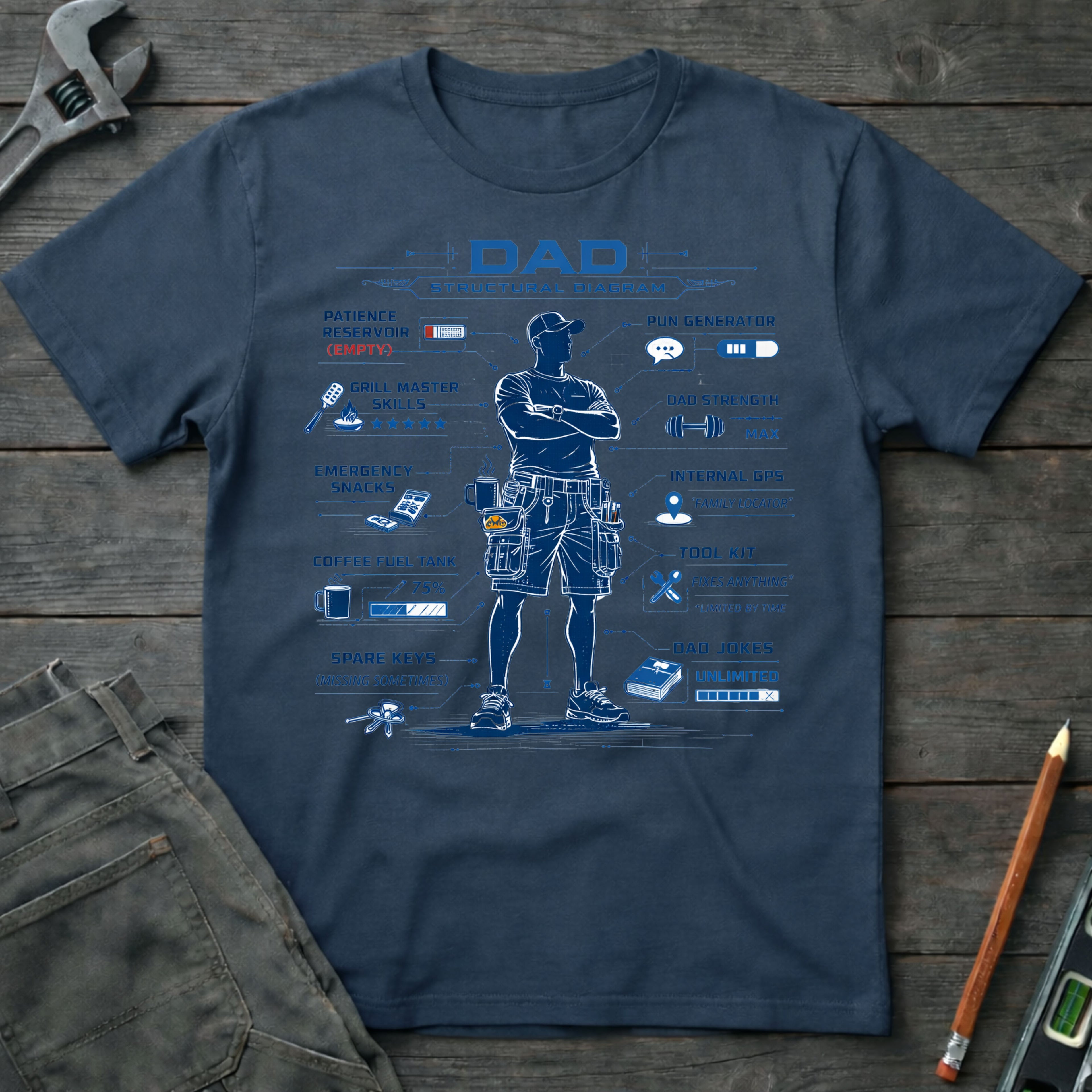 Dad Structural Diagram T-Shirt