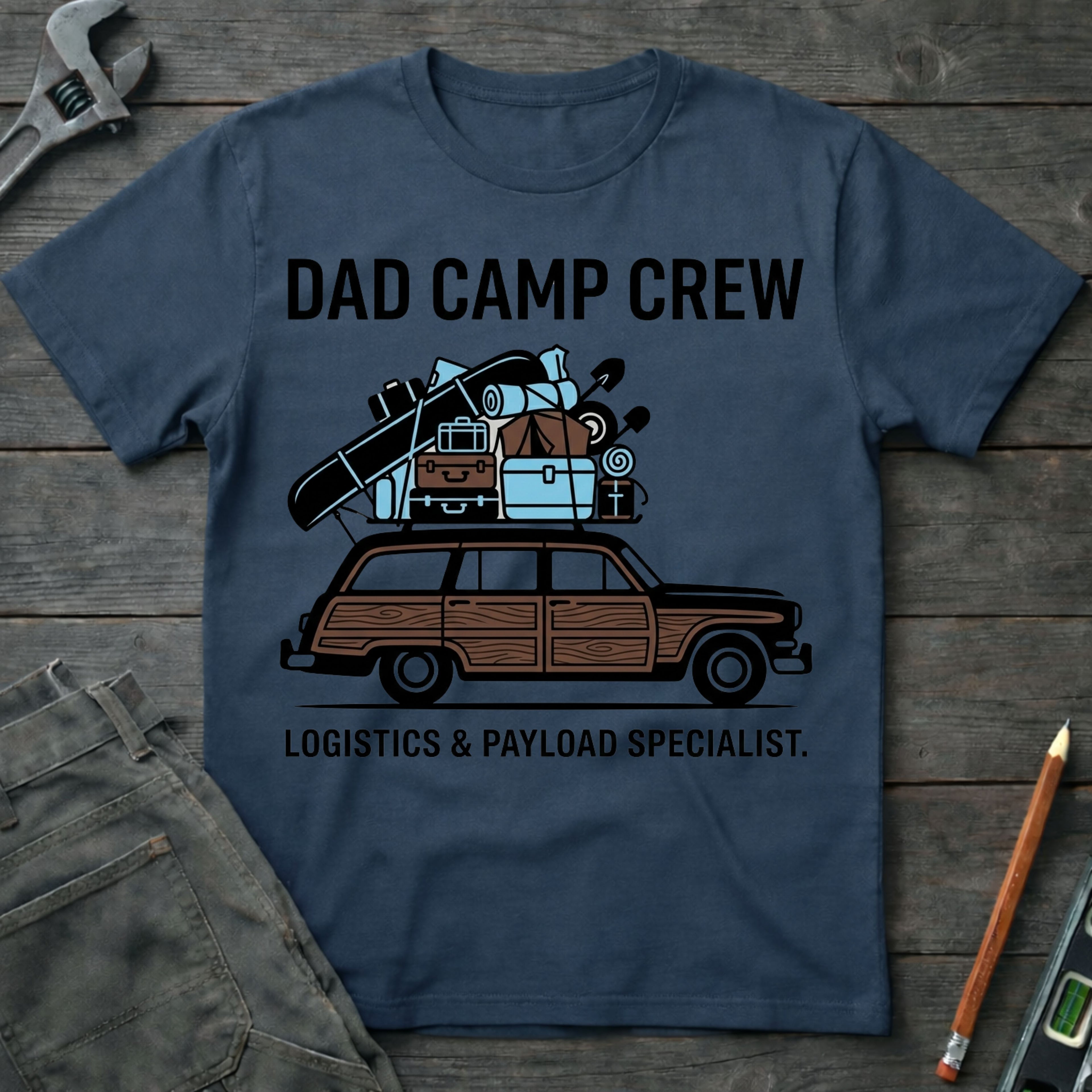 Dad Camp Crew Logistics T-Shirt