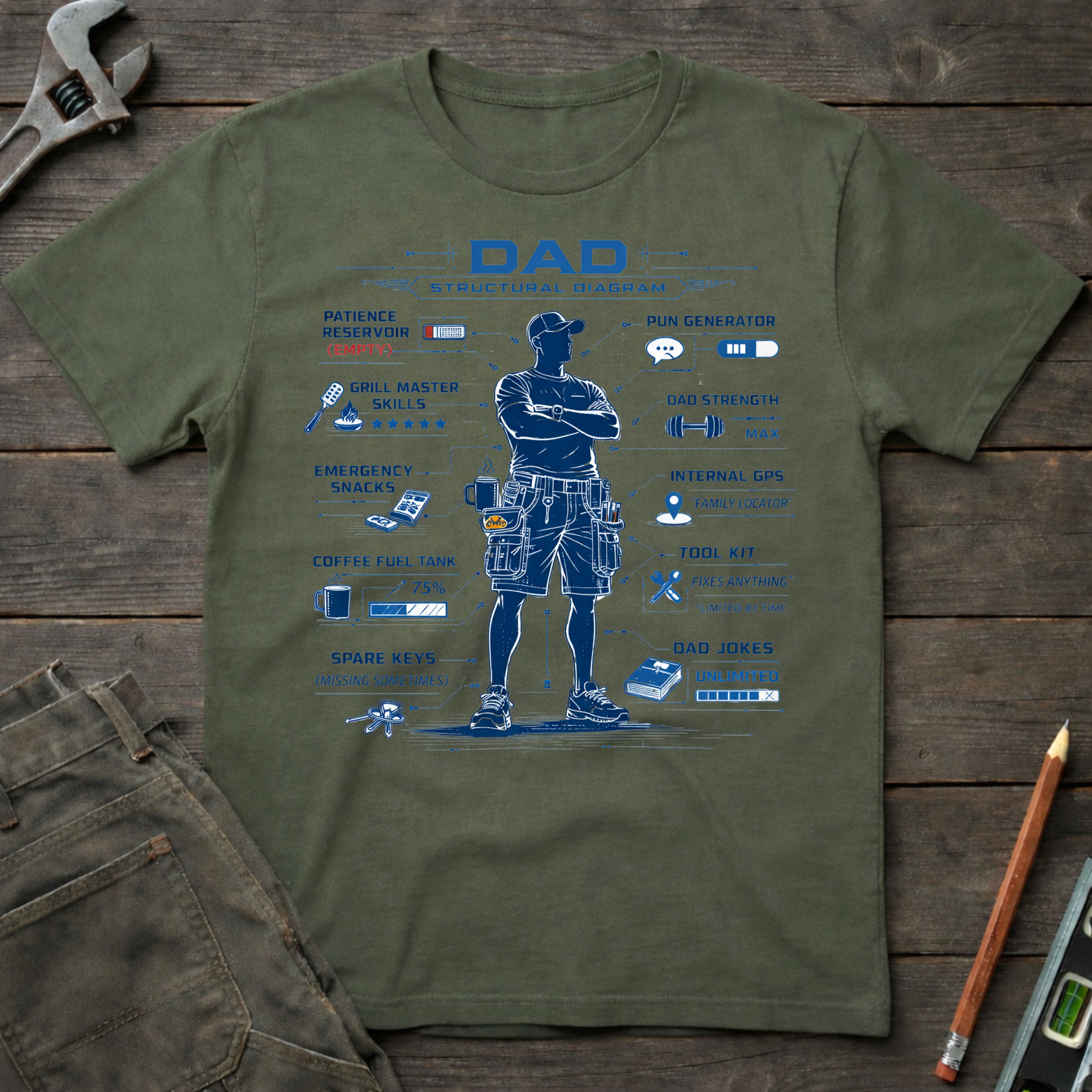 Dad Structural Diagram T-Shirt