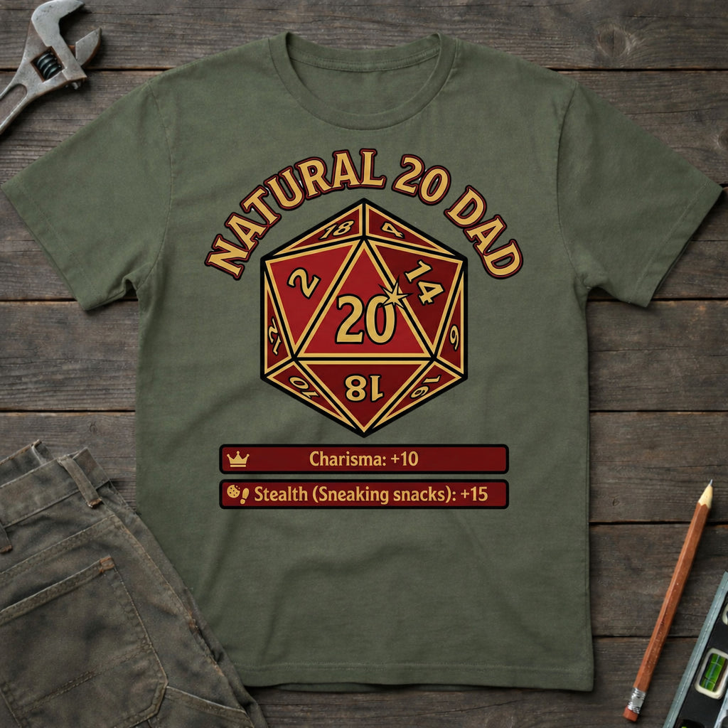 Natural 20 Dad T-Shirt