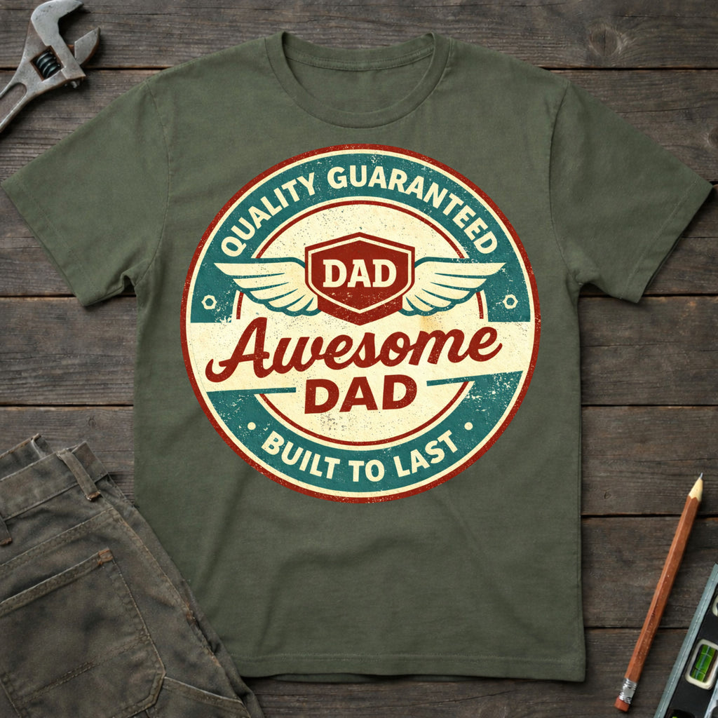Awesome Dad Badge T-Shirt