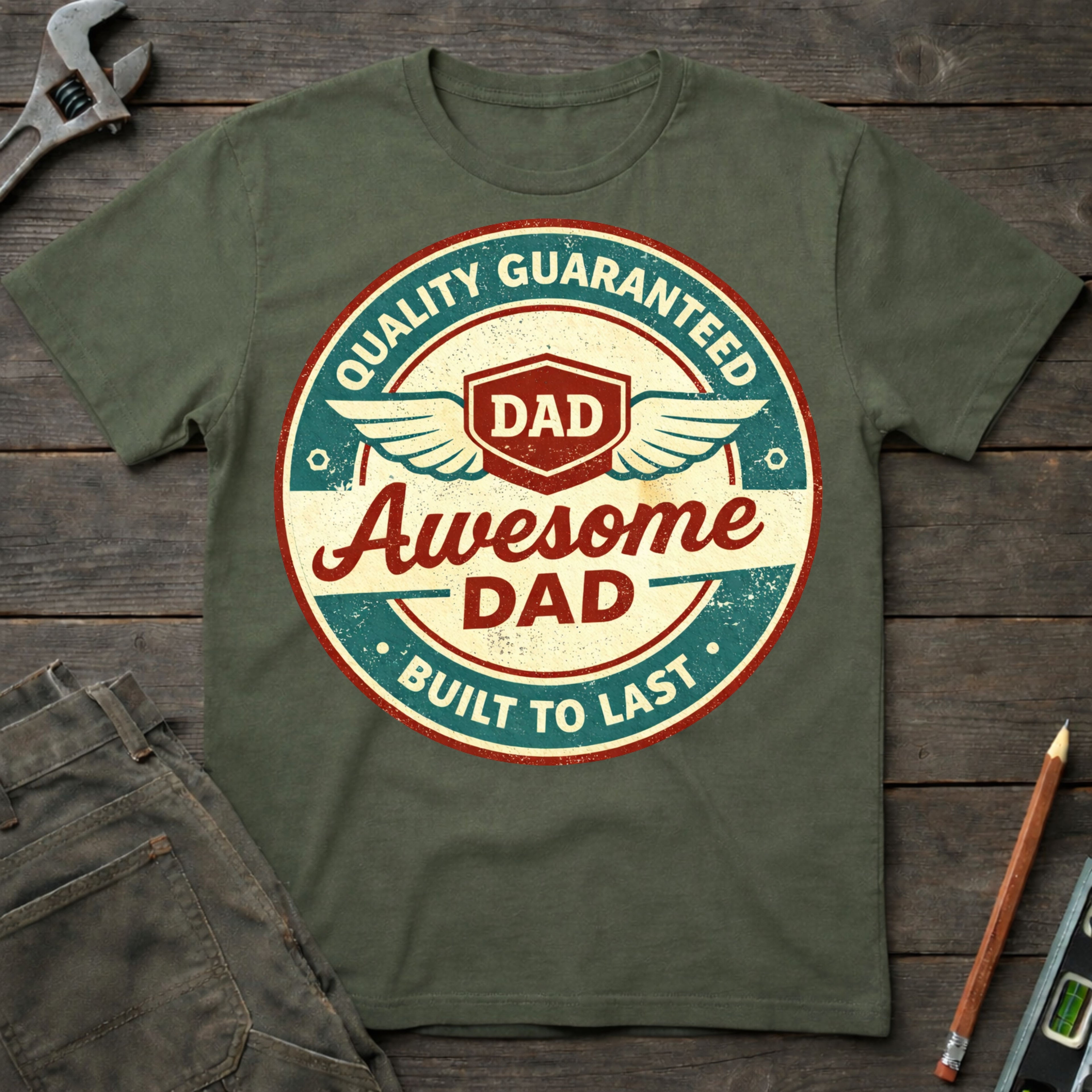 Awesome Dad Badge T-Shirt