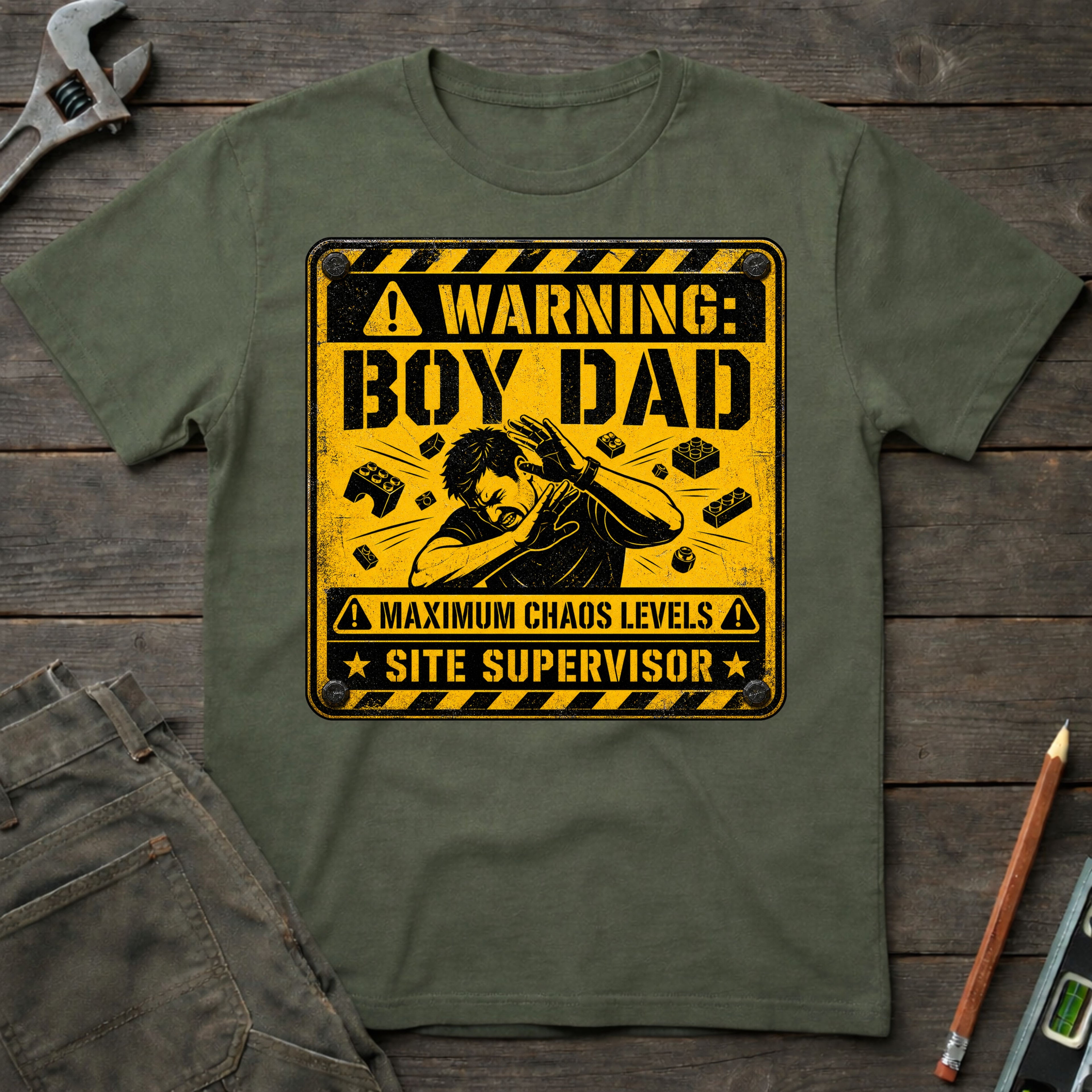 Warning: Boy Dad T-Shirt