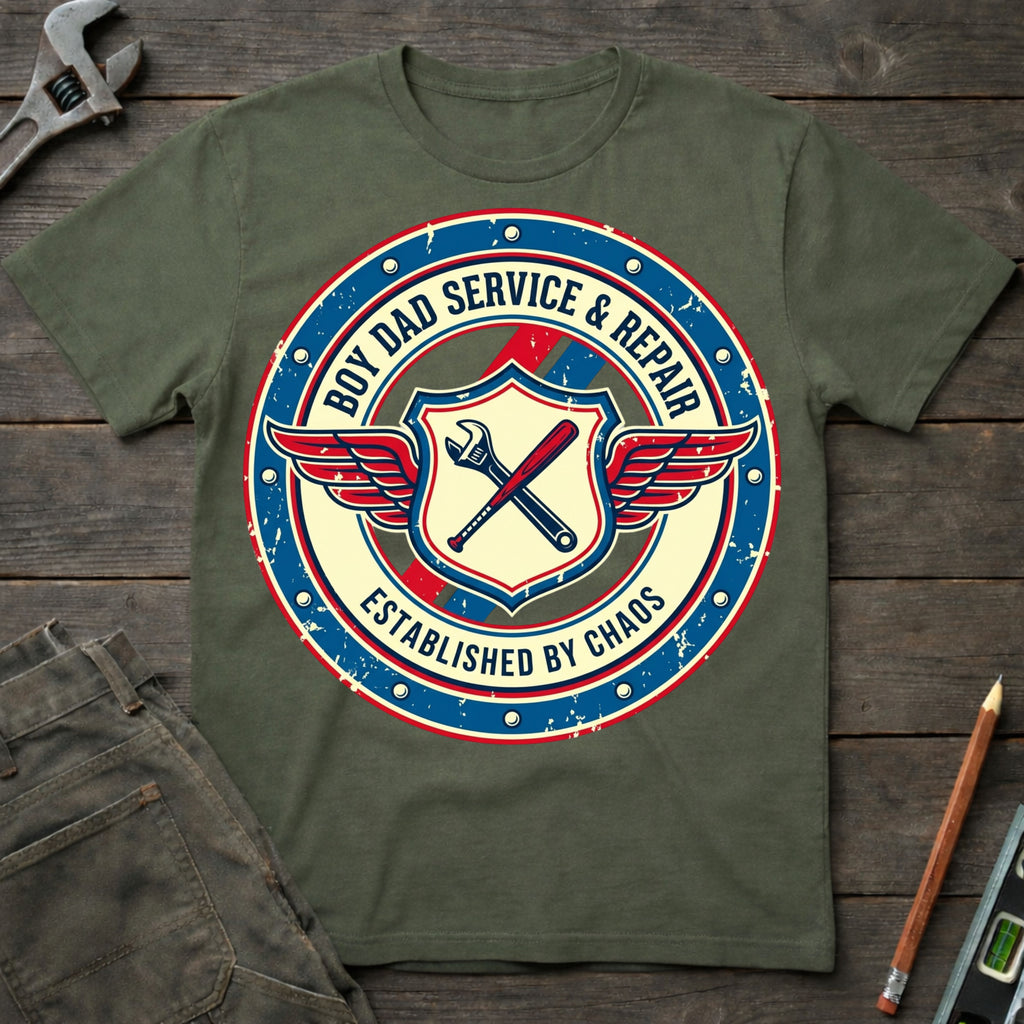 Boy Dad Service and Repair T-Shirt