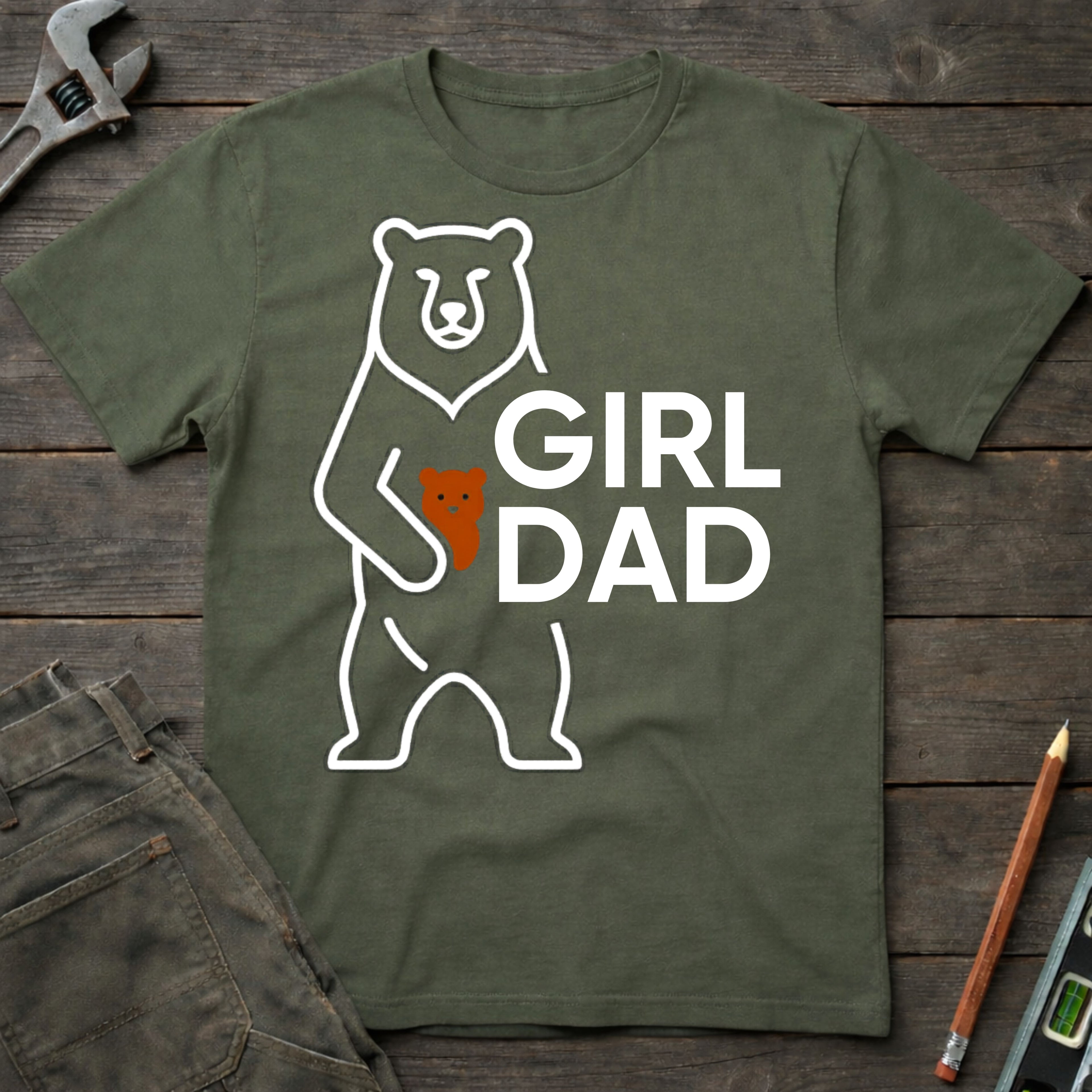 Bear Girl Dad T-Shirt