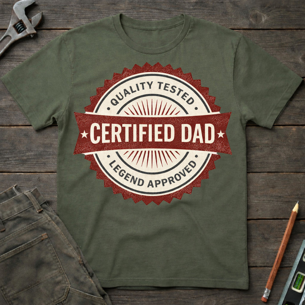 Certified Dad Badge T-Shirt