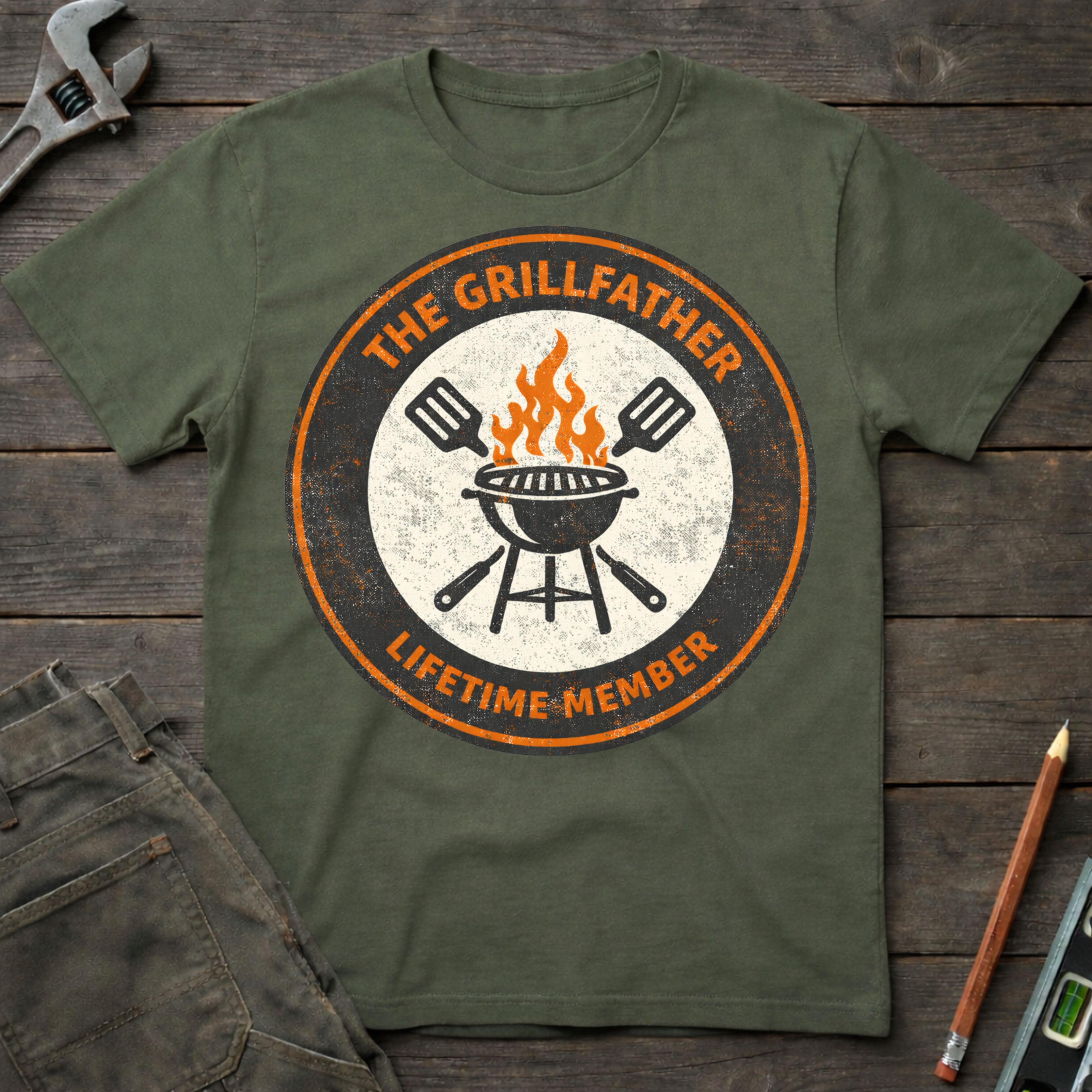 Grillfather Badge T-Shirt