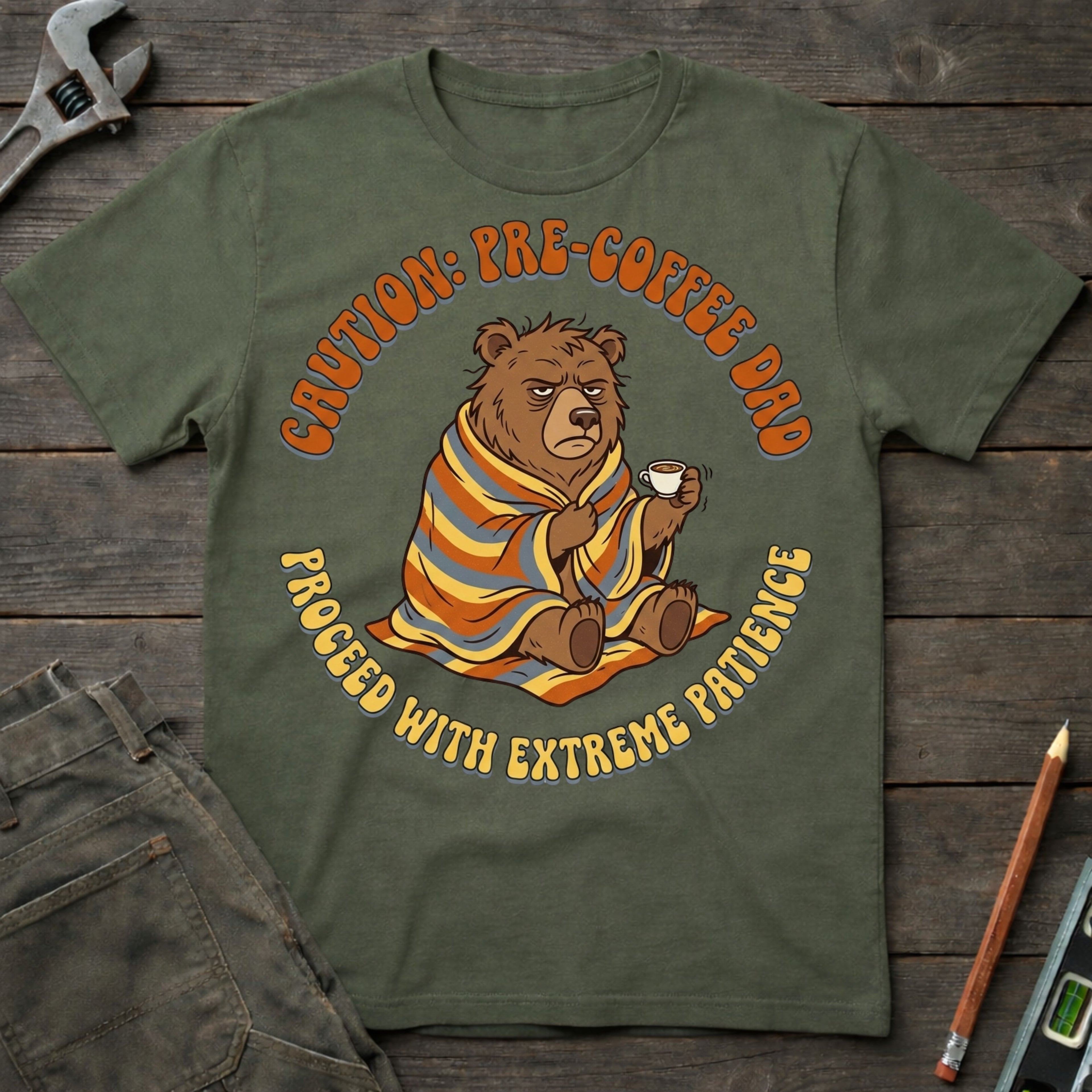 Caution: Pre-Coffee Dad T-Shirt