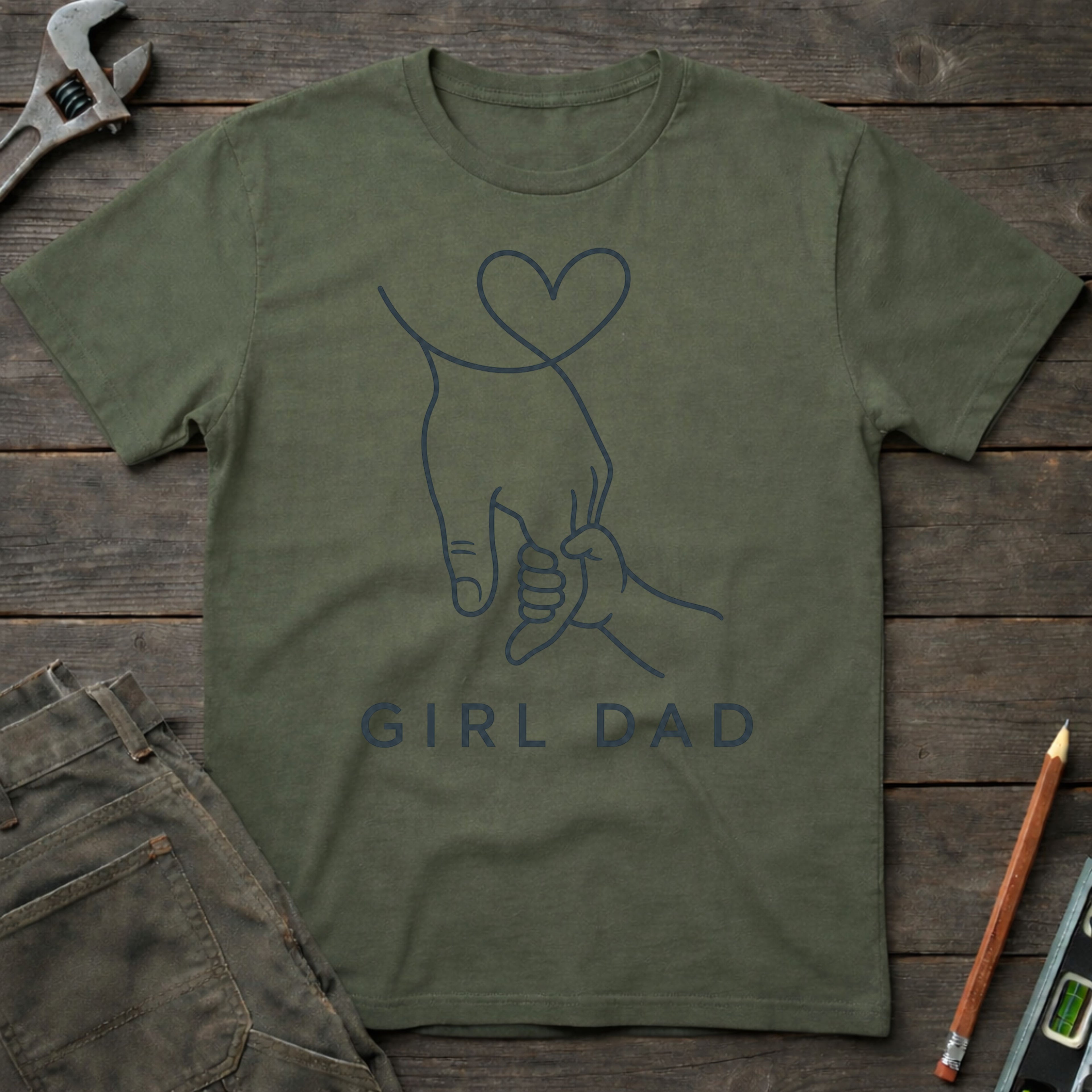 Girl Dad Outline T-Shirt