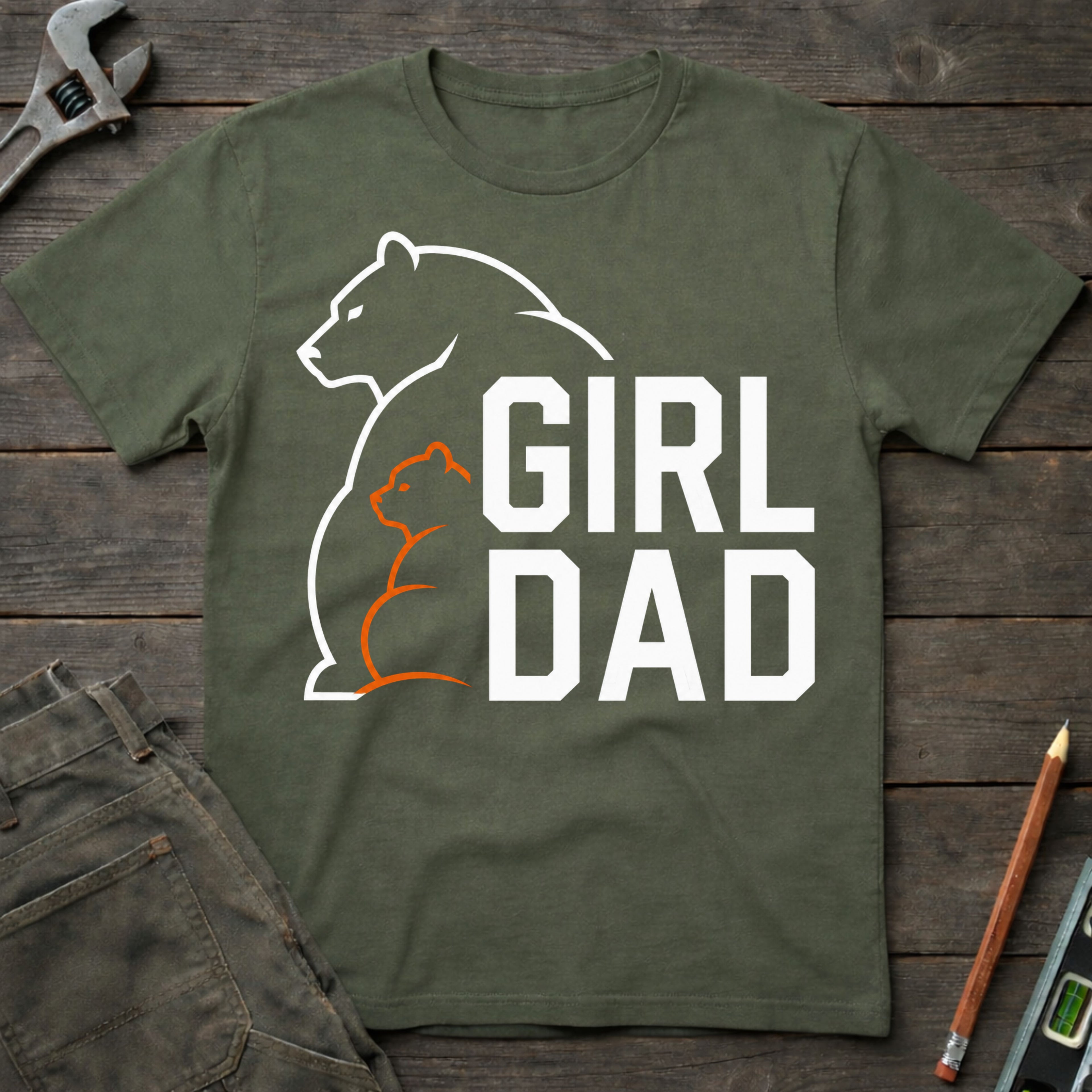 Girl Dad Bear T-Shirt