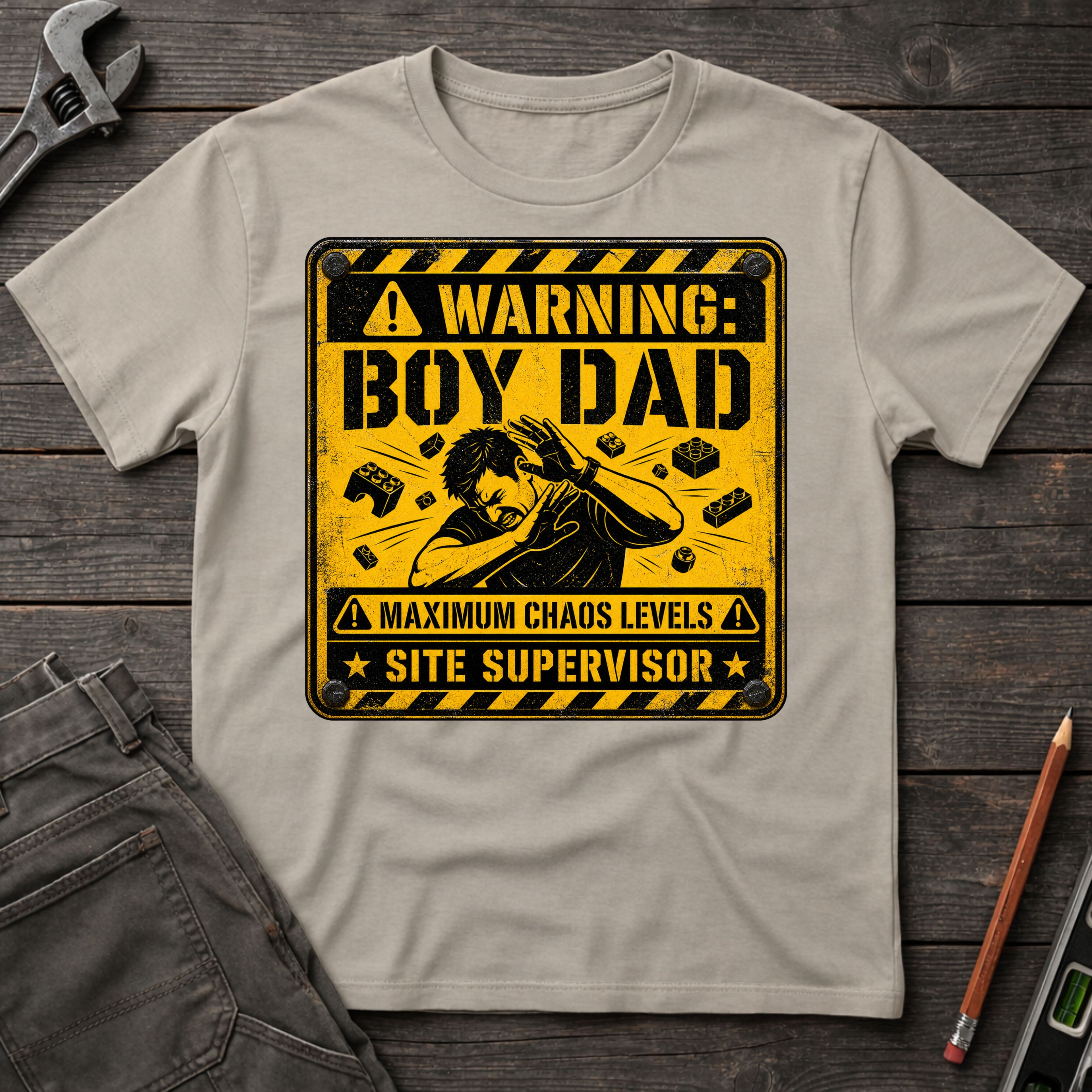 Warning: Boy Dad T-Shirt