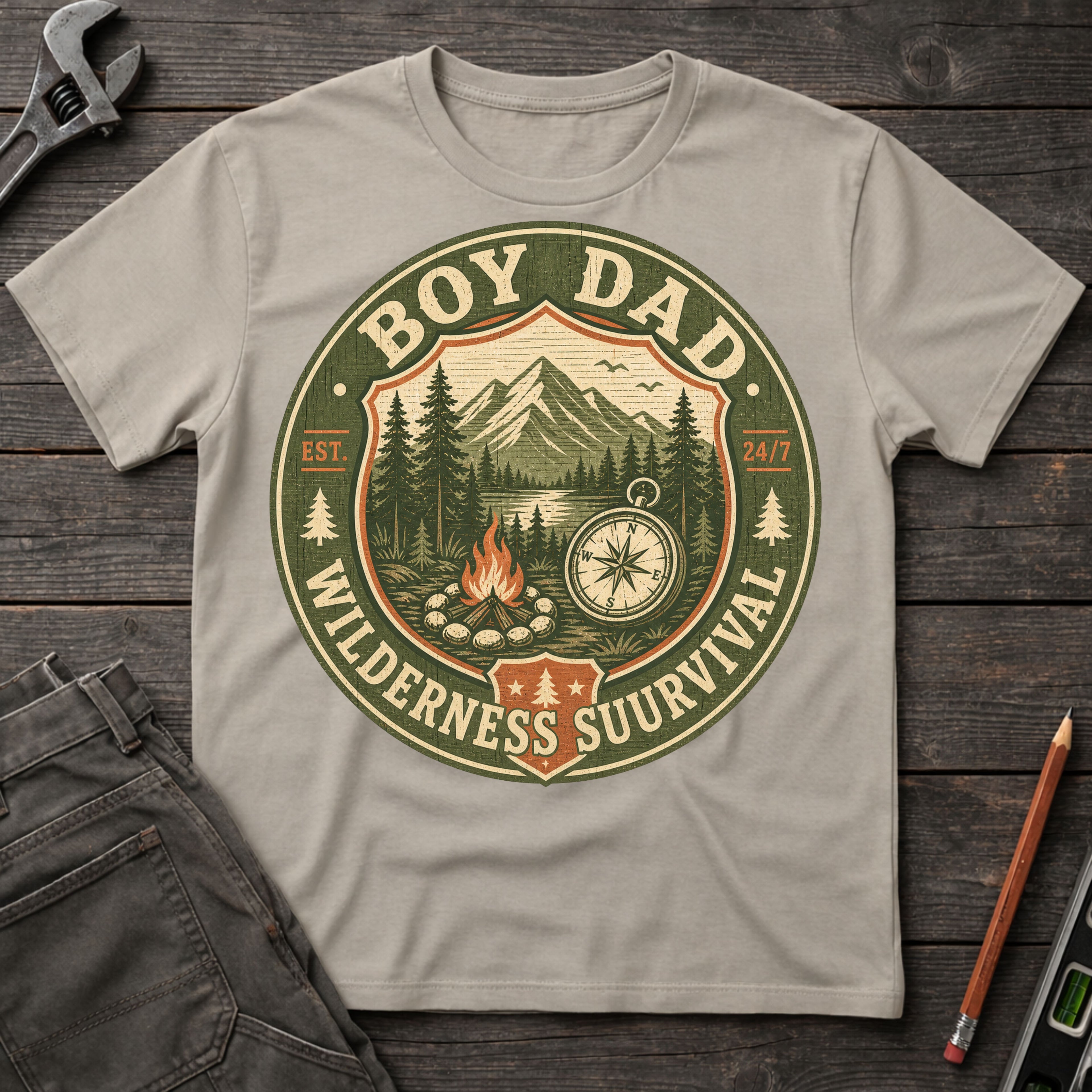 Boy Dad: Wilderness Survivial T-Shirt