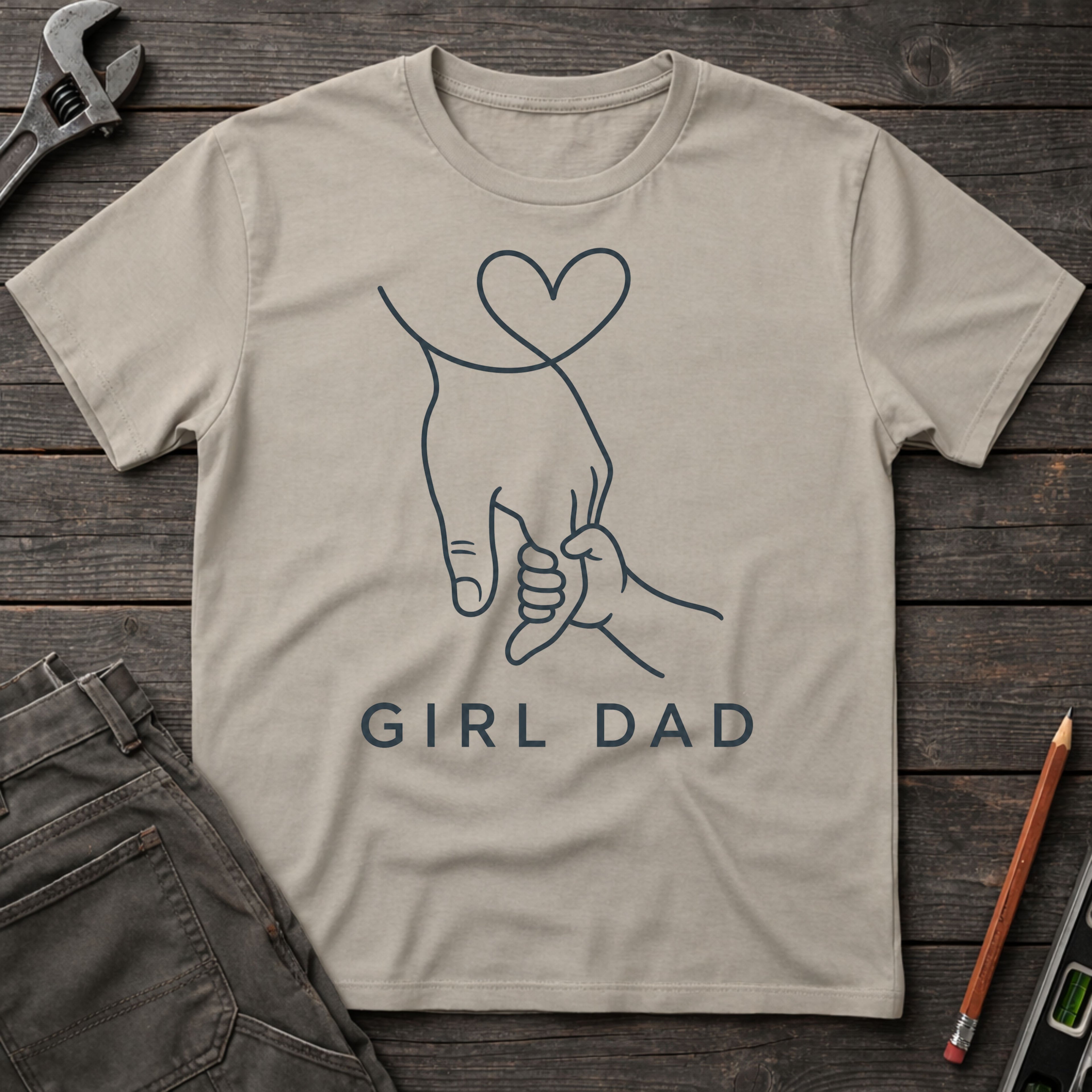 Girl Dad Outline T-Shirt