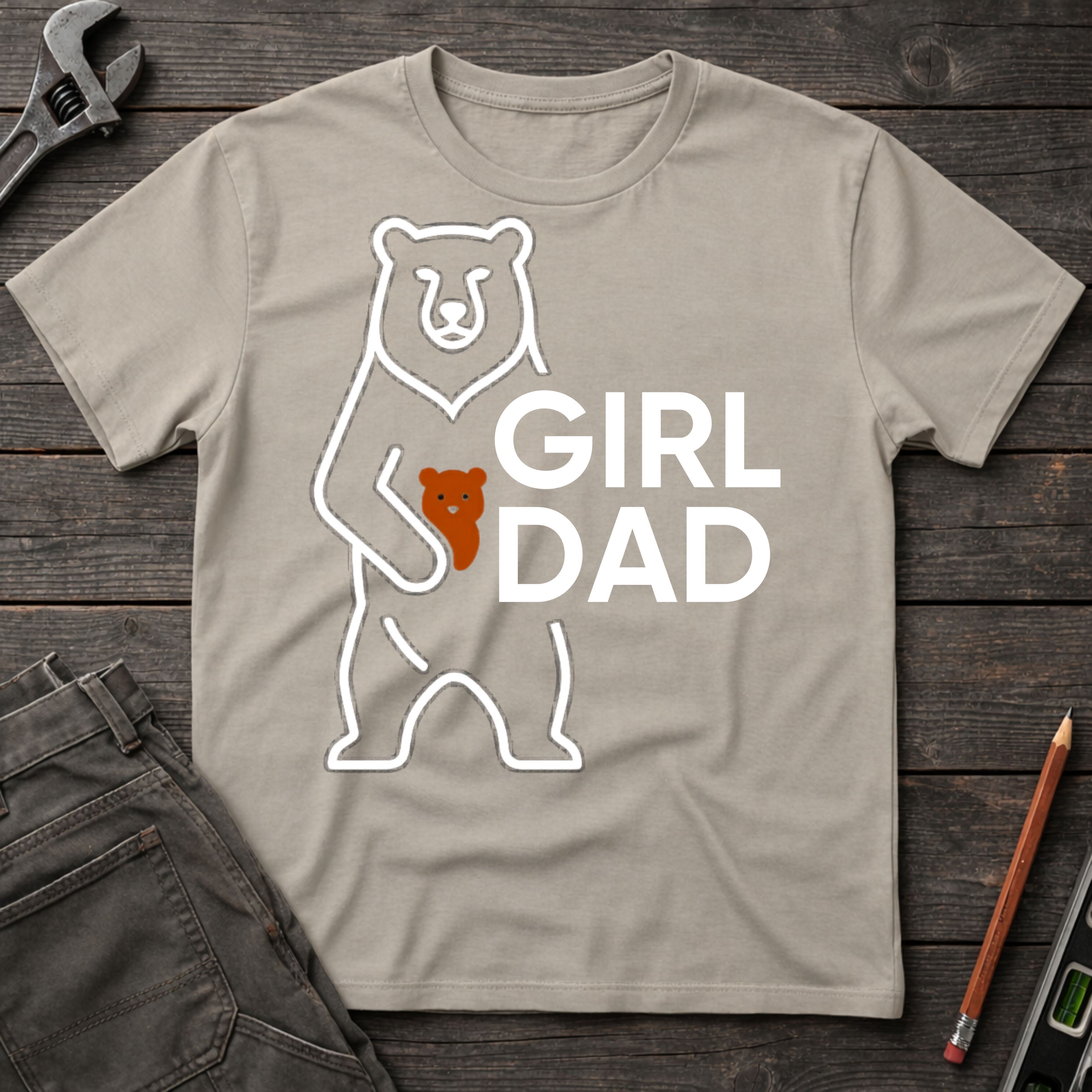 Bear Girl Dad T-Shirt