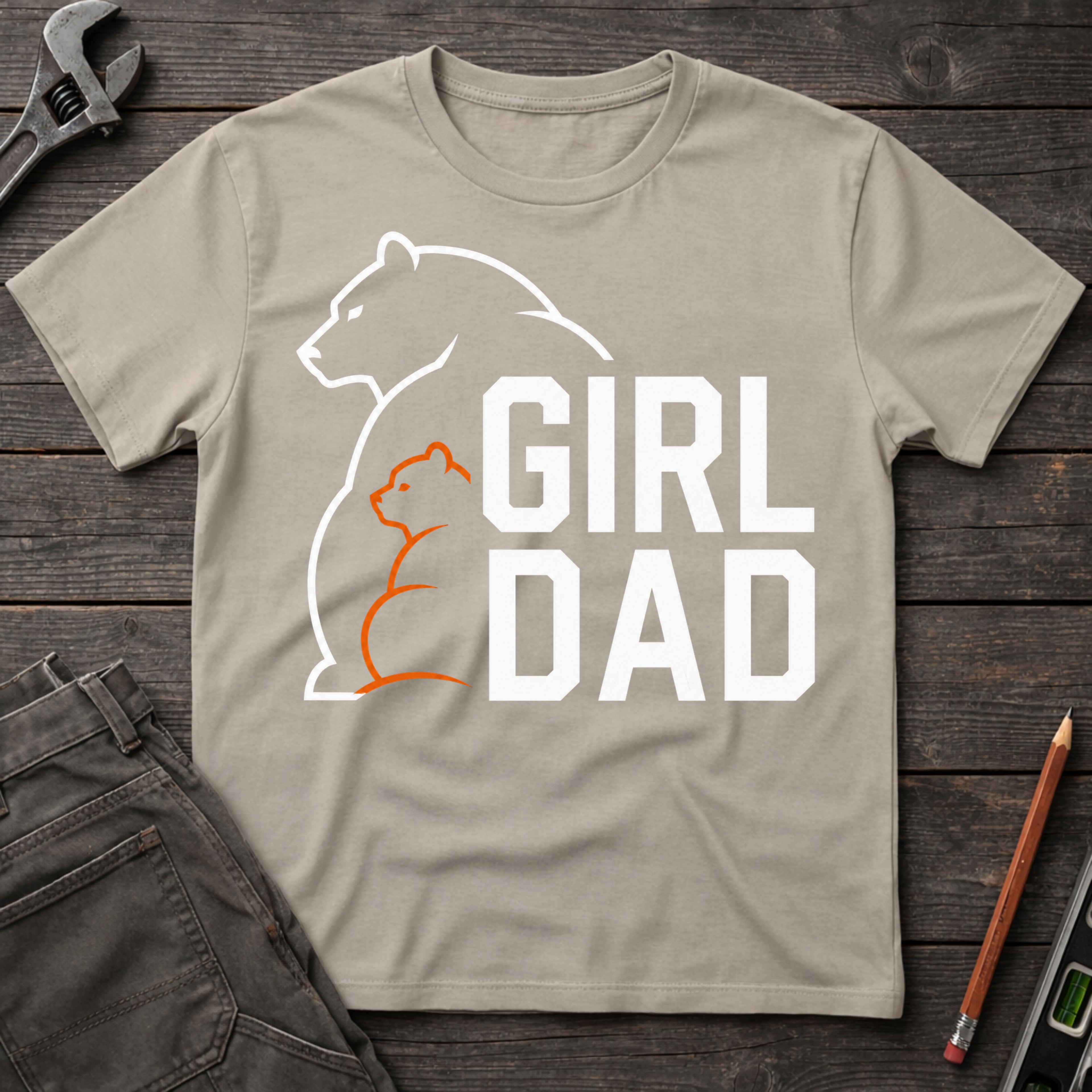 Girl Dad Bear T-Shirt