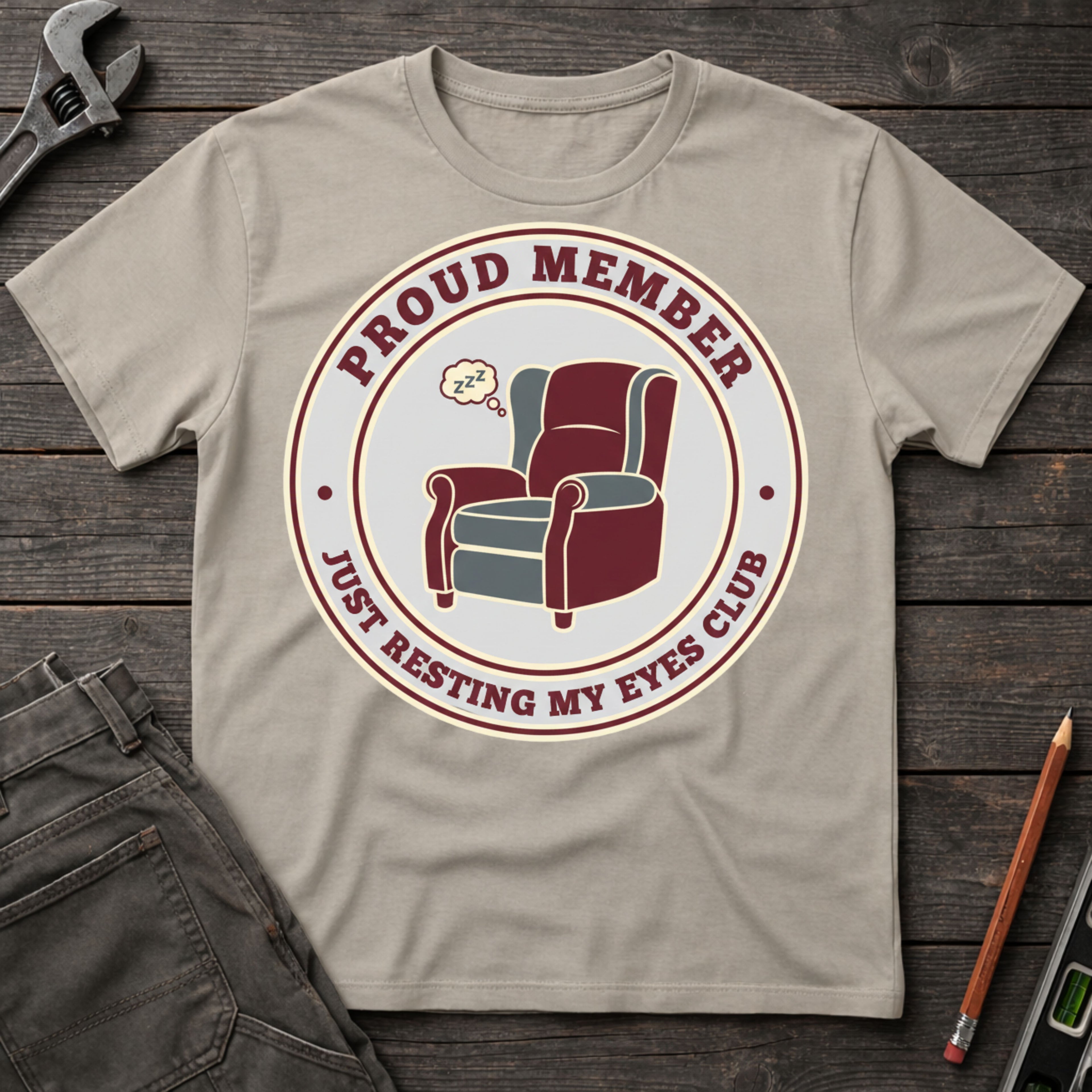 Just Resting my Eyes Club Badge T-Shirt