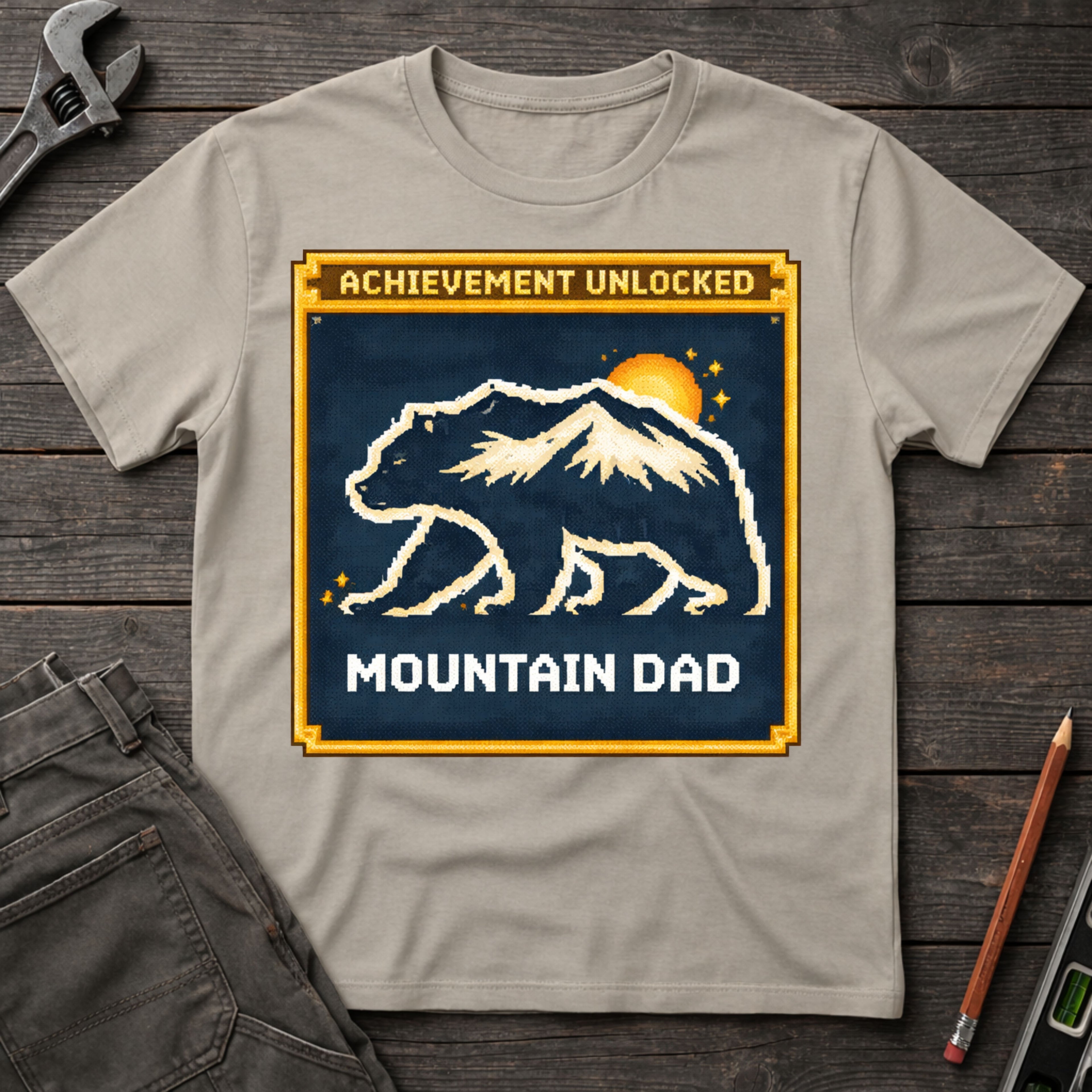 Achievement Unlocked: Mountain Dad T-Shirt